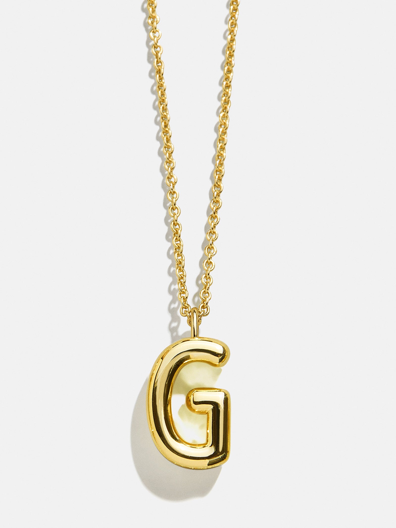 Classic Gold Initial Necklace - Gold Plated Brass - Image 9