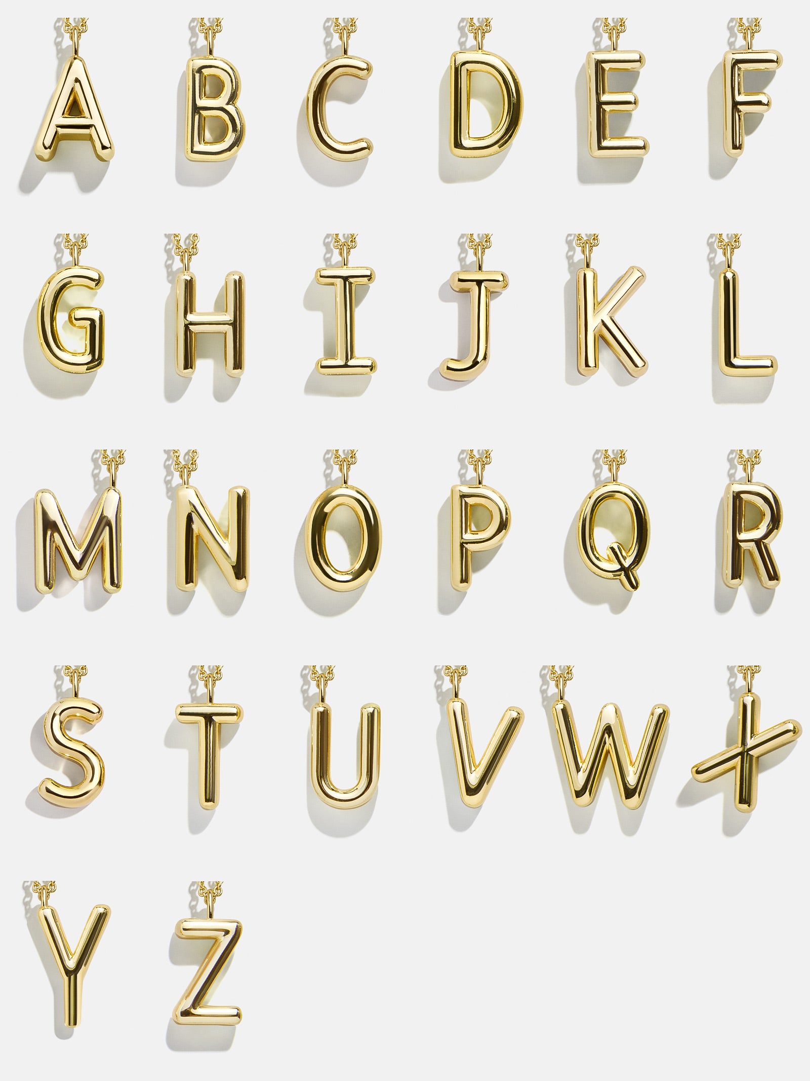 Classic Gold Initial Necklace - Gold Plated Brass - Image 29