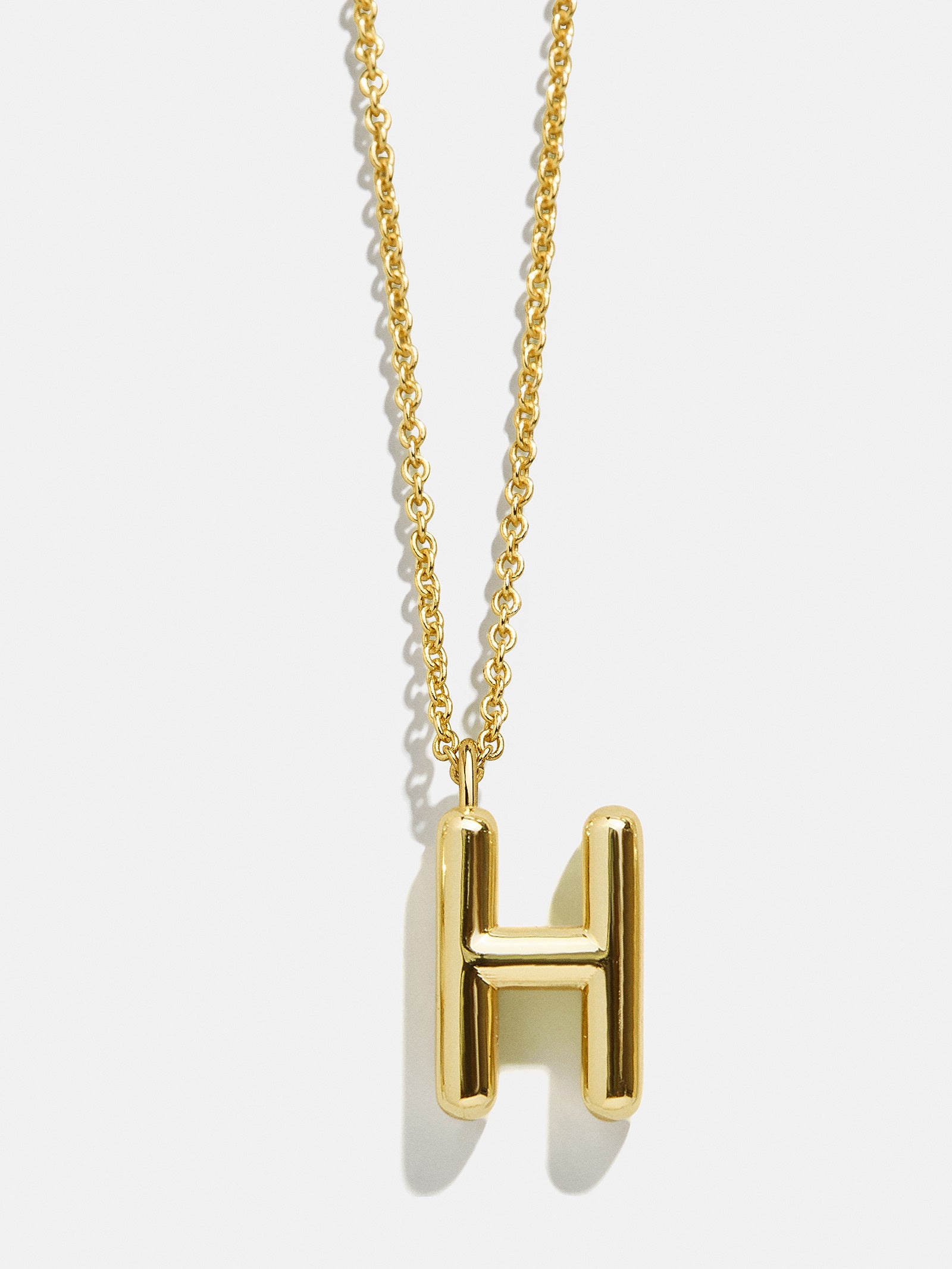 Classic Gold Initial Necklace - Gold Plated Brass - Image 10