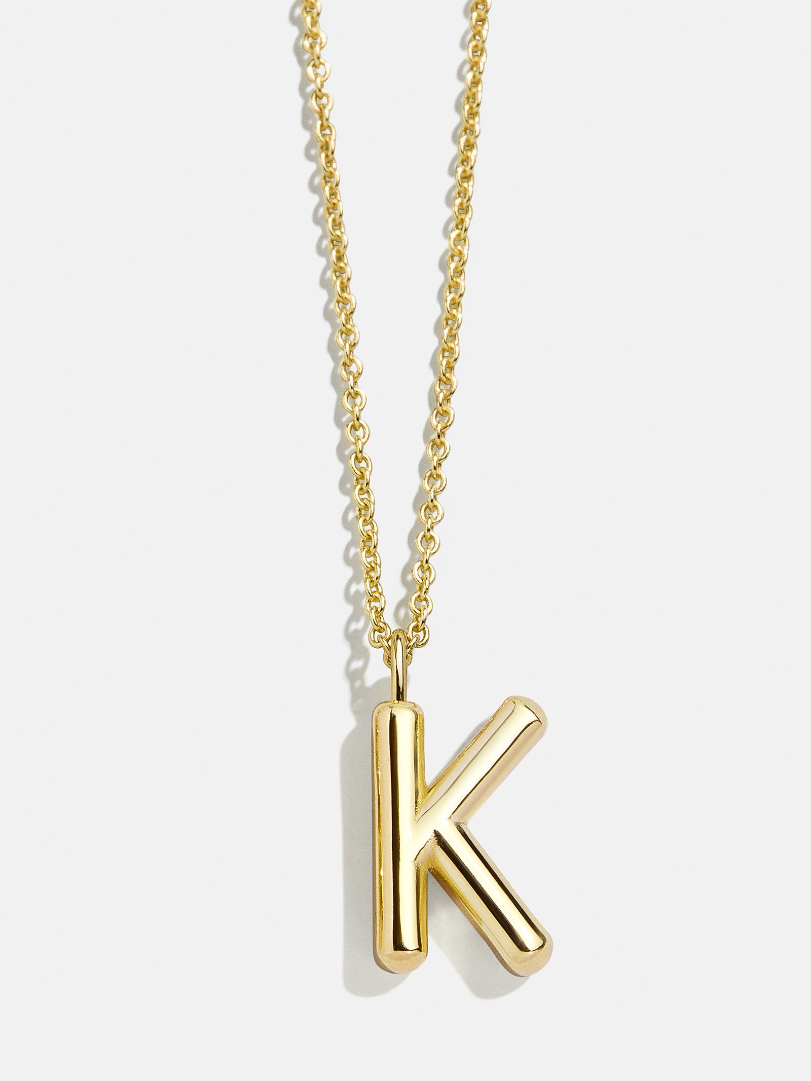 Classic Gold Initial Necklace - Gold Plated Brass - Image 13