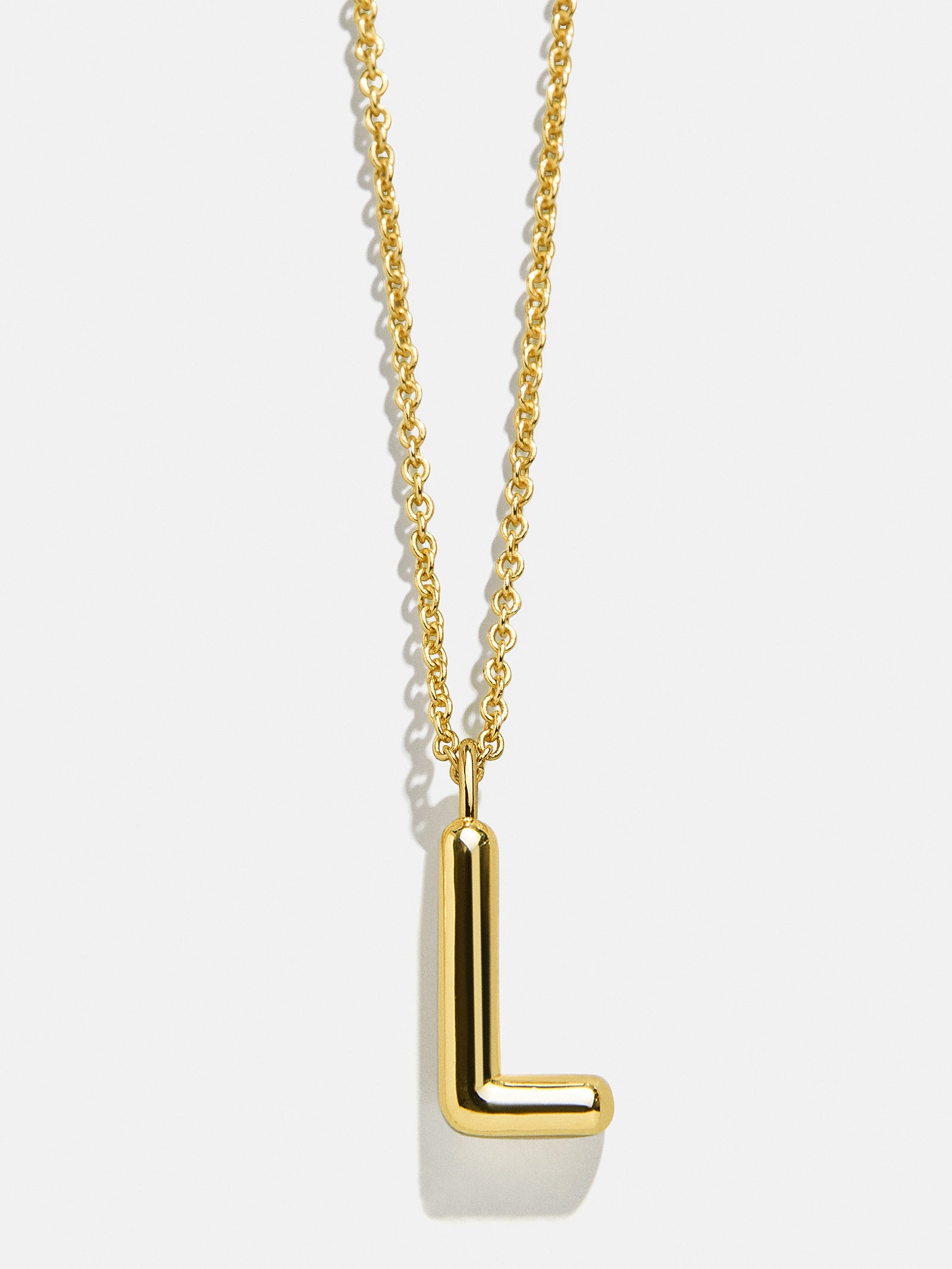 Classic Gold Initial Necklace - Gold Plated Brass - Image 14