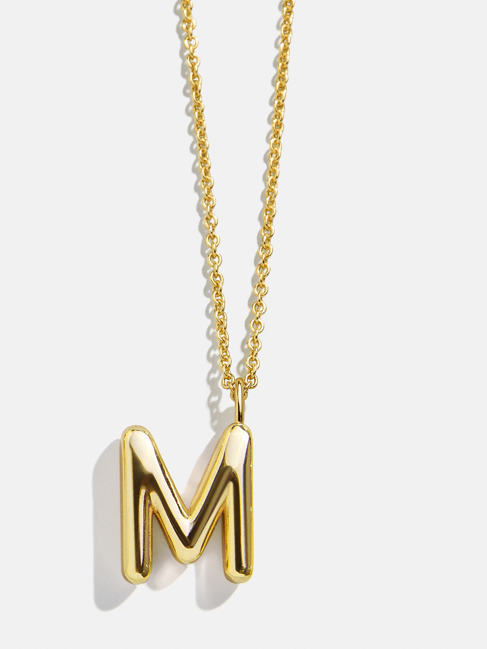 Classic Gold Initial Necklace - Gold Plated Brass - Image 15