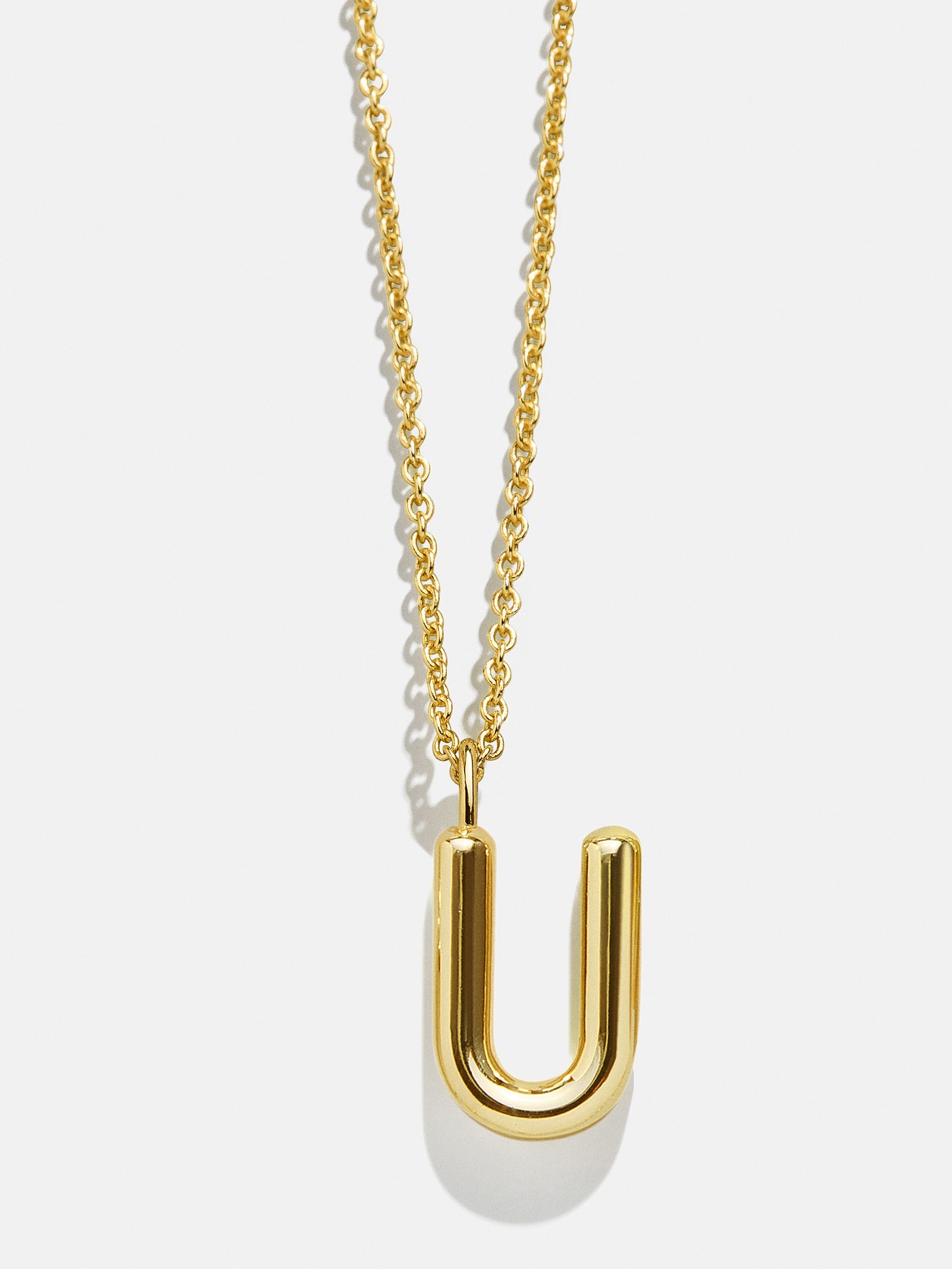 Classic Gold Initial Necklace - Gold Plated Brass - Image 23