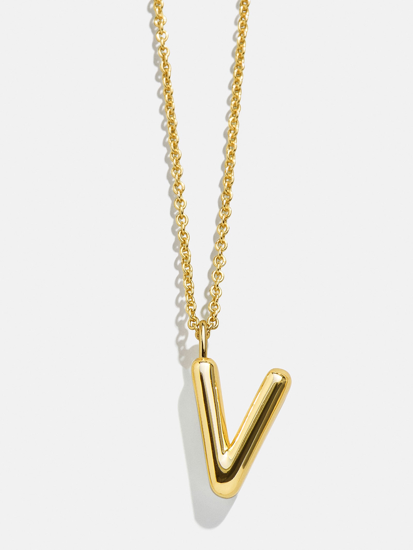 Classic Gold Initial Necklace - Gold Plated Brass - Image 24