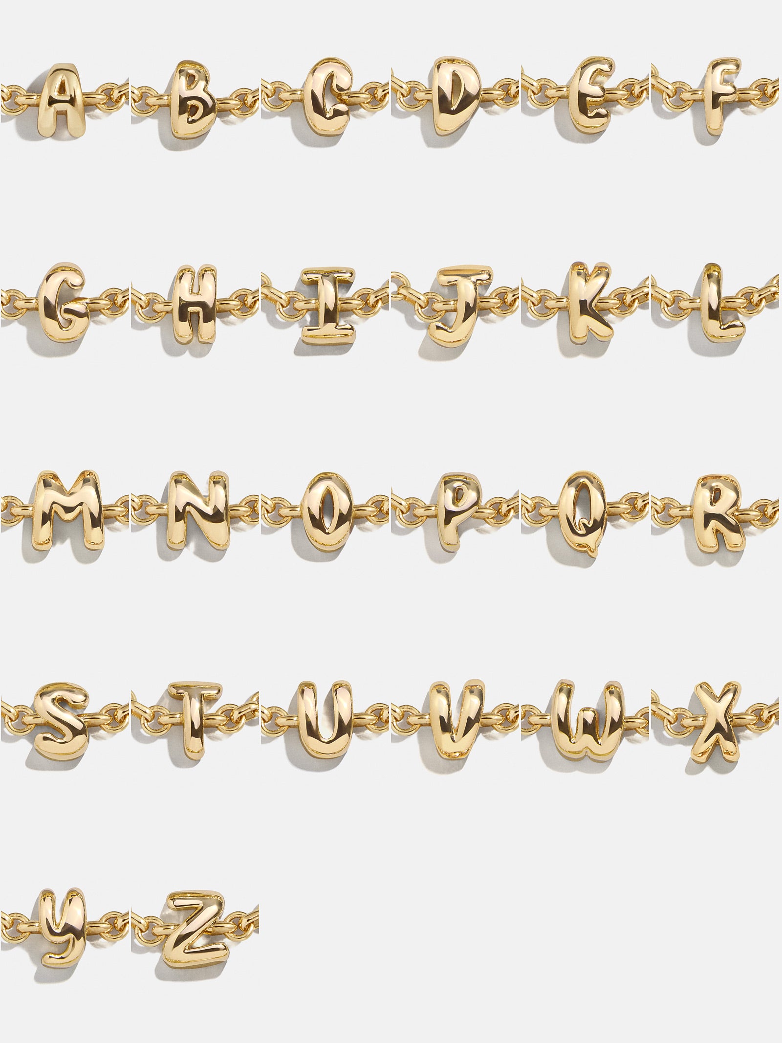 Bubble Initial Custom Chain Bracelet - Chain Bracelet - Image 31
