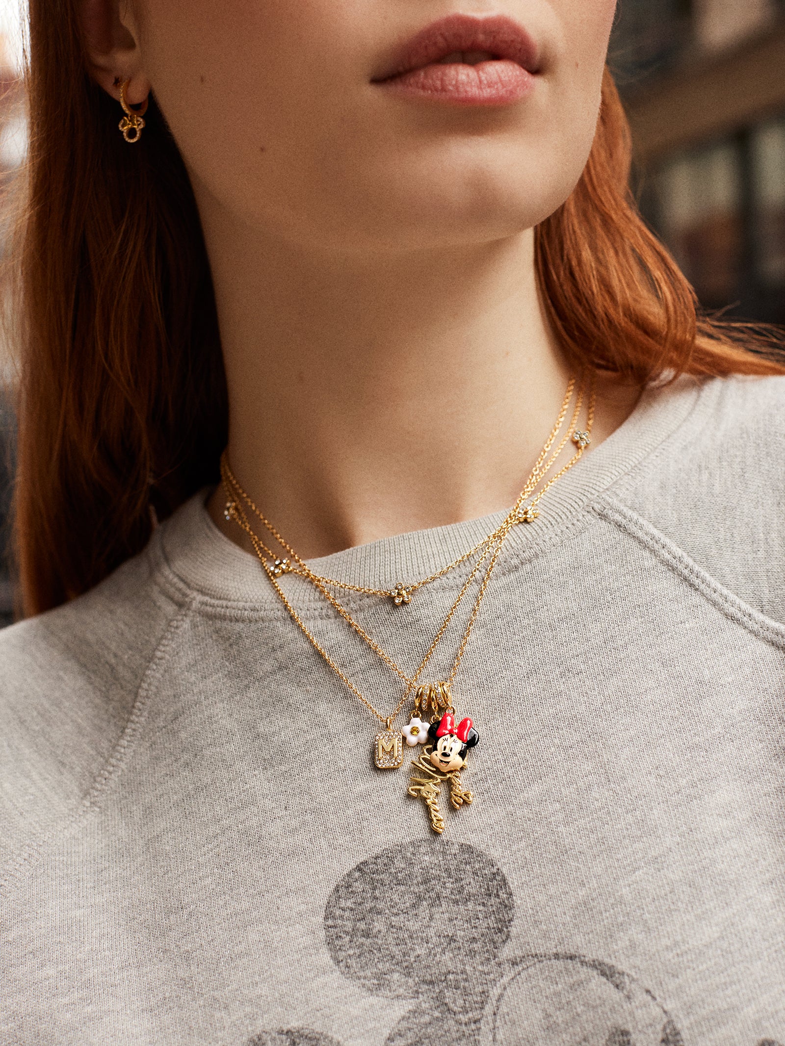 Disney Minnie Mouse Cluster Charm Necklace - Minnie Mouse - Image 2