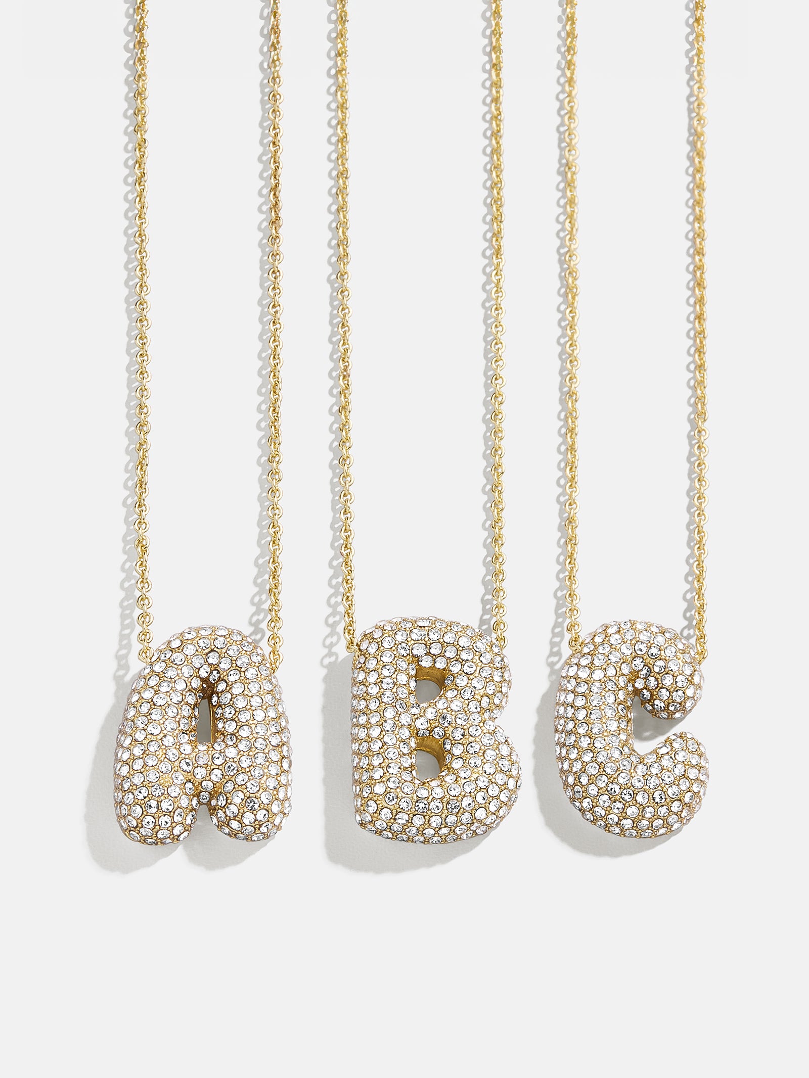 Kids' Bubble Initial Necklace - Gold/Pav??