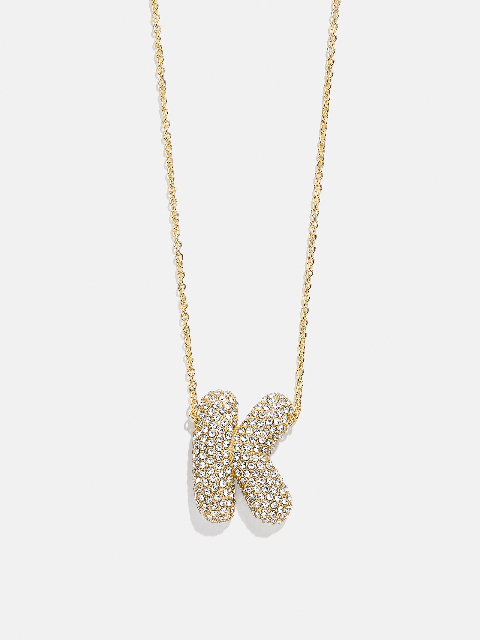 Kids' Bubble Initial Necklace - Gold/Pav?? - Image 12