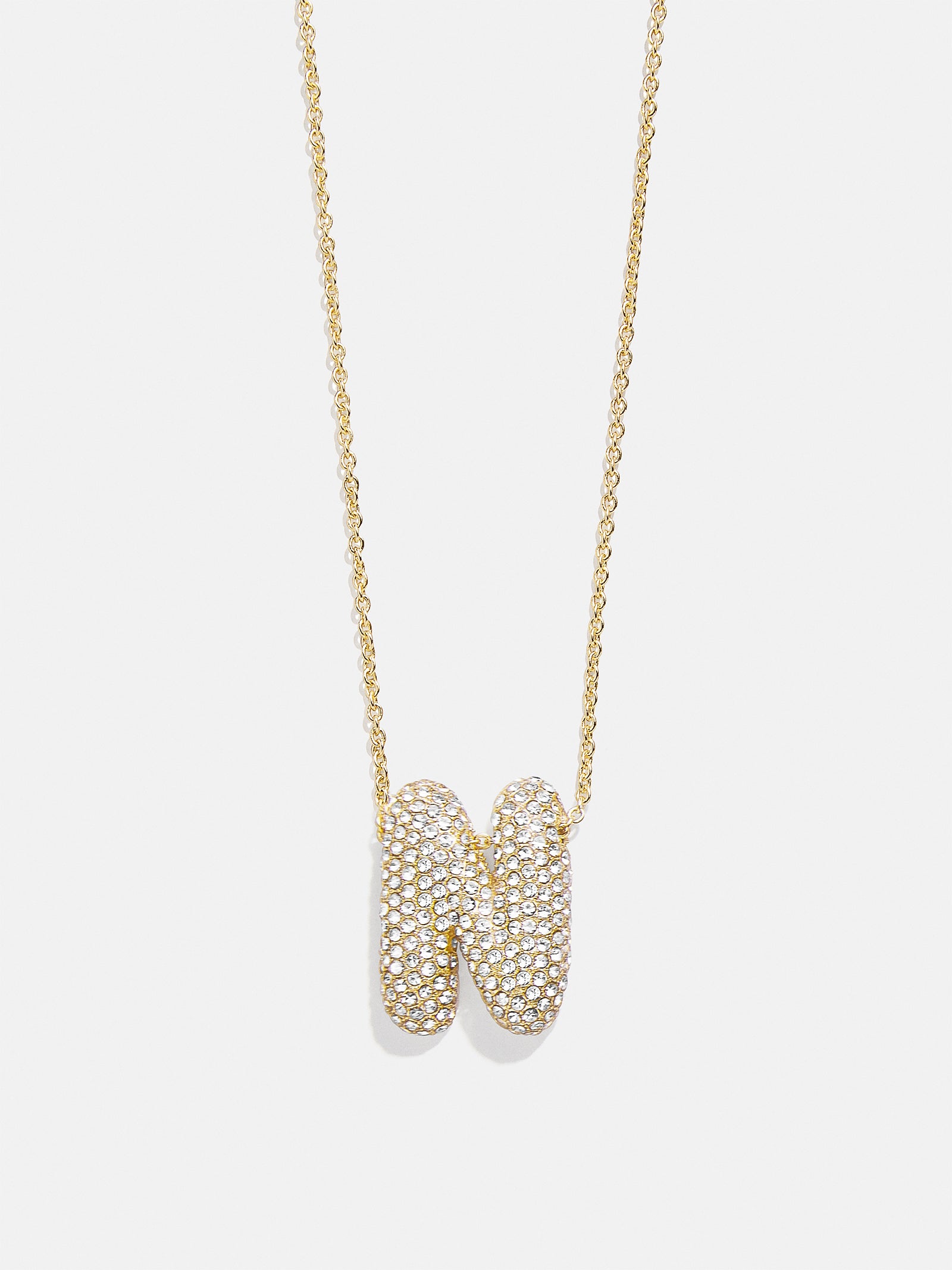 Kids' Bubble Initial Necklace - Gold/Pav?? - Image 15