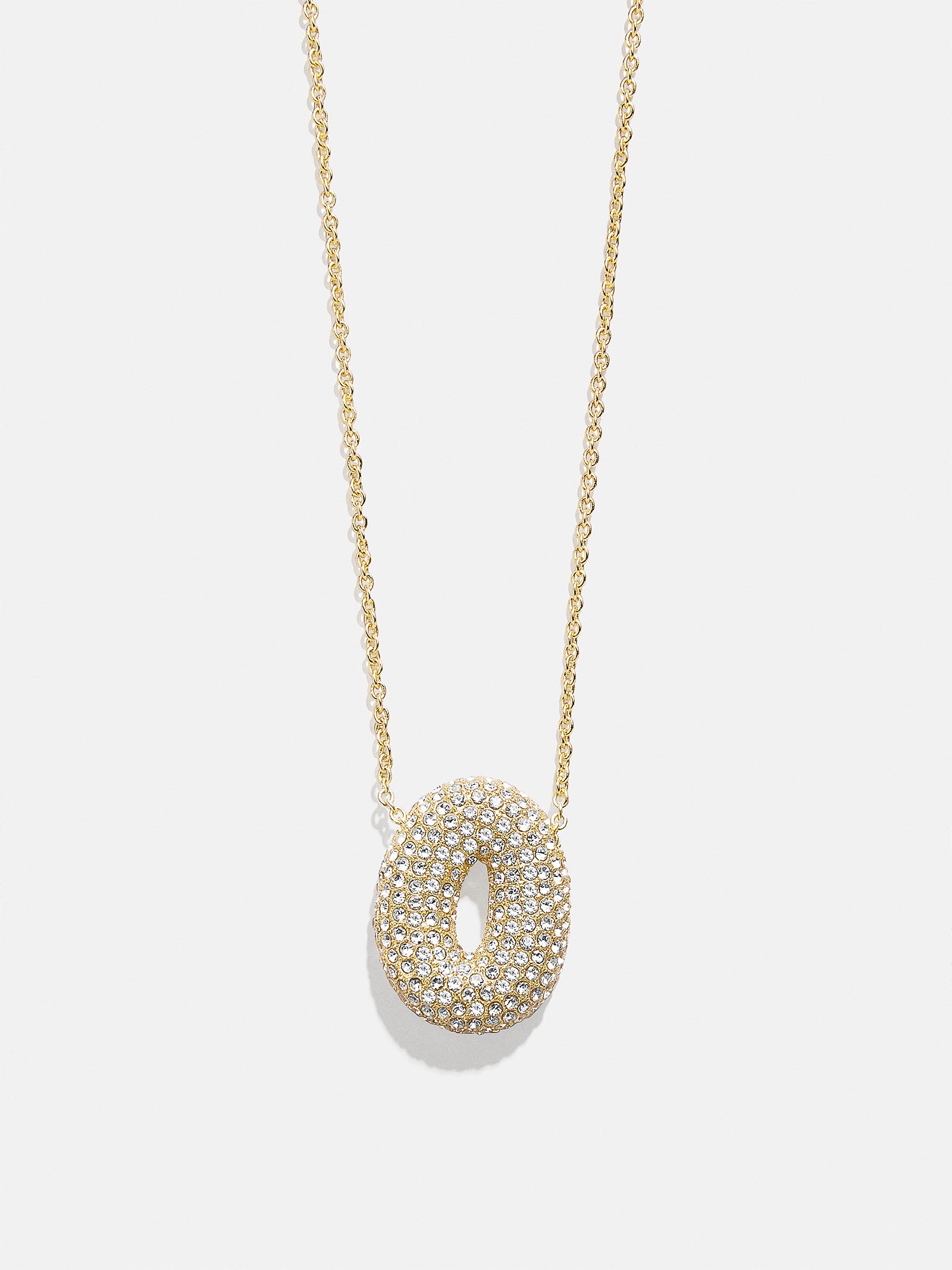 Kids' Bubble Initial Necklace - Gold/Pav?? - Image 17