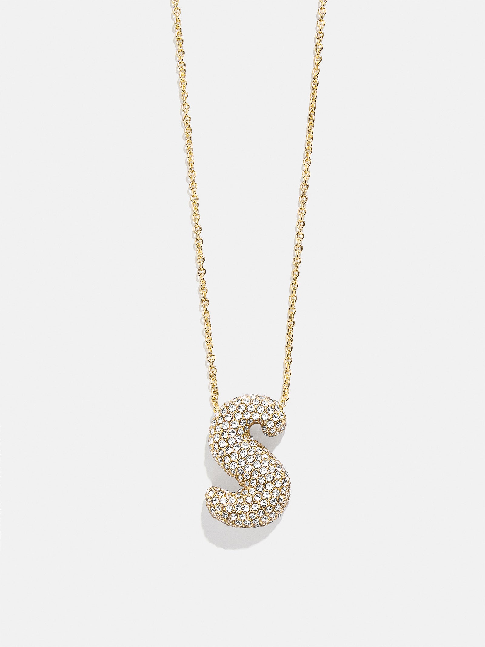 Kids' Bubble Initial Necklace - Gold/Pav?? - Image 20