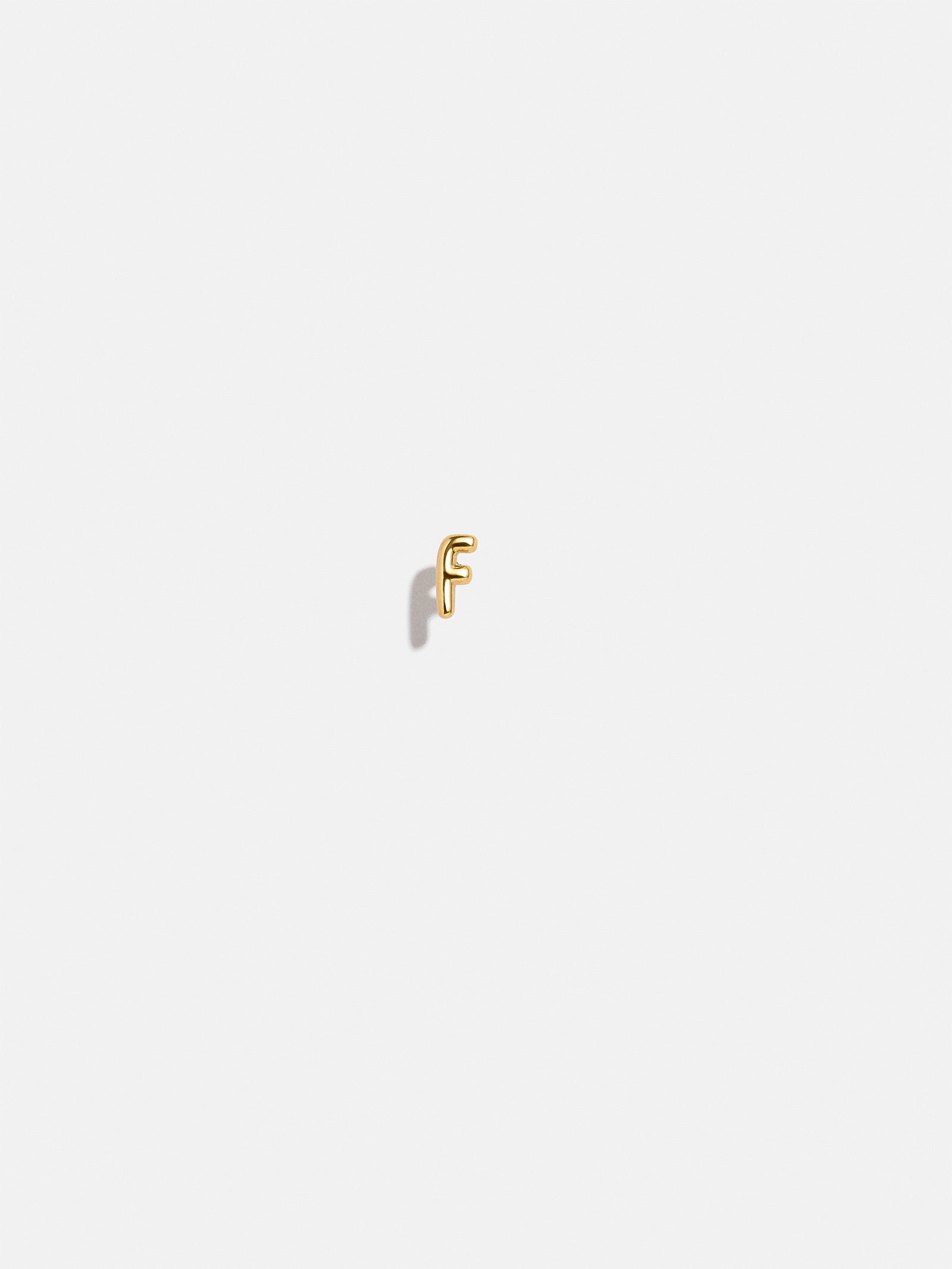 18K Gold Single Bubble Initial Earring - Bubble Initial - Image 8