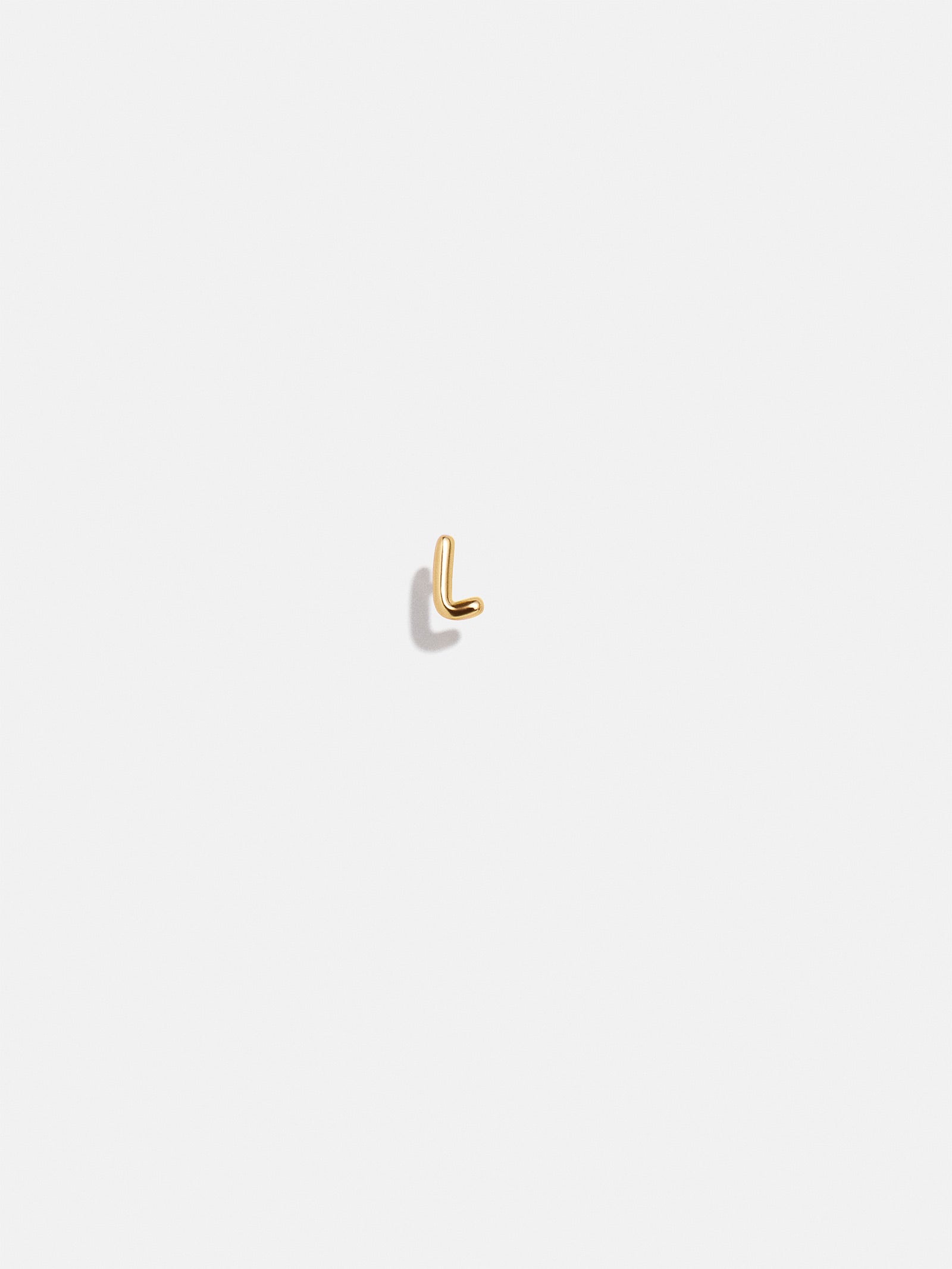 18K Gold Single Bubble Initial Earring - Bubble Initial - Image 14