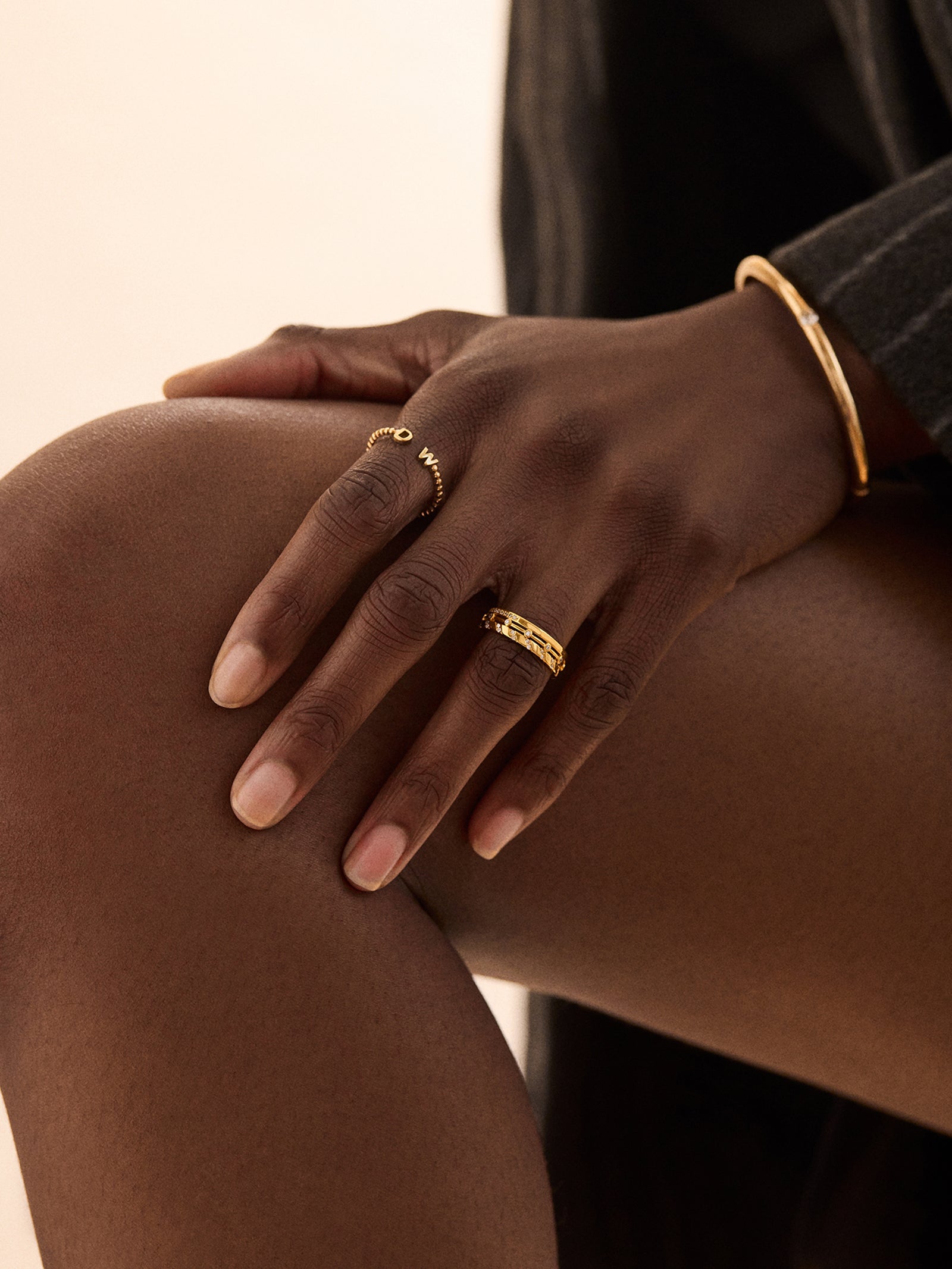 Zaria 18K Gold Ring - Gold/Pav?? - Image 2