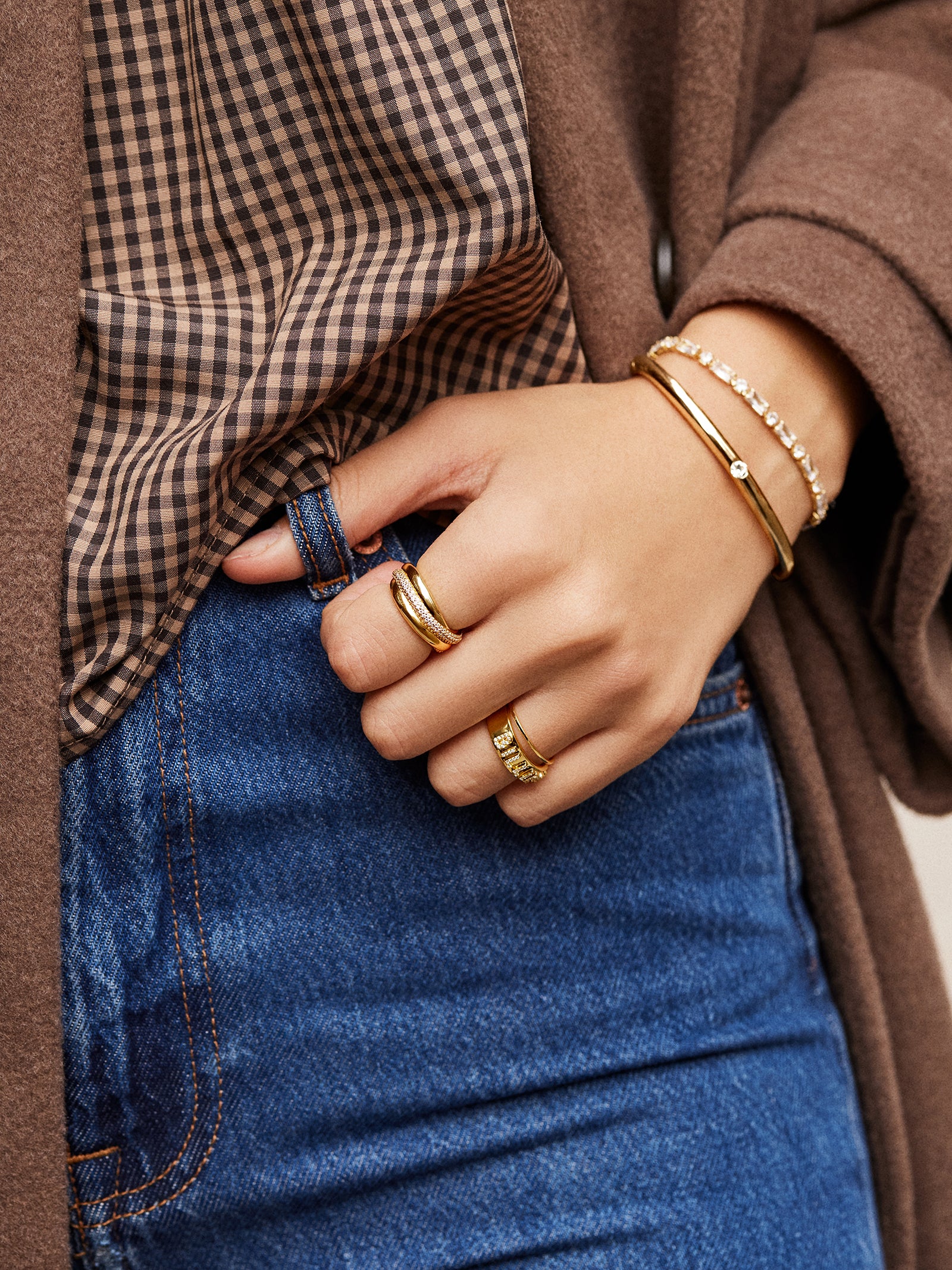 Ramona 18K Gold Ring - Gold/Pav?? - Image 2