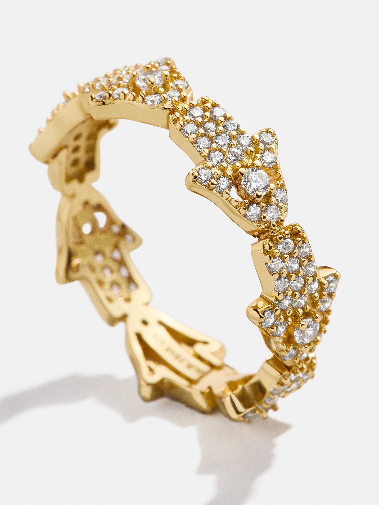18K Gold Hamsa Pav?? Ring - Hamsa - Image 3