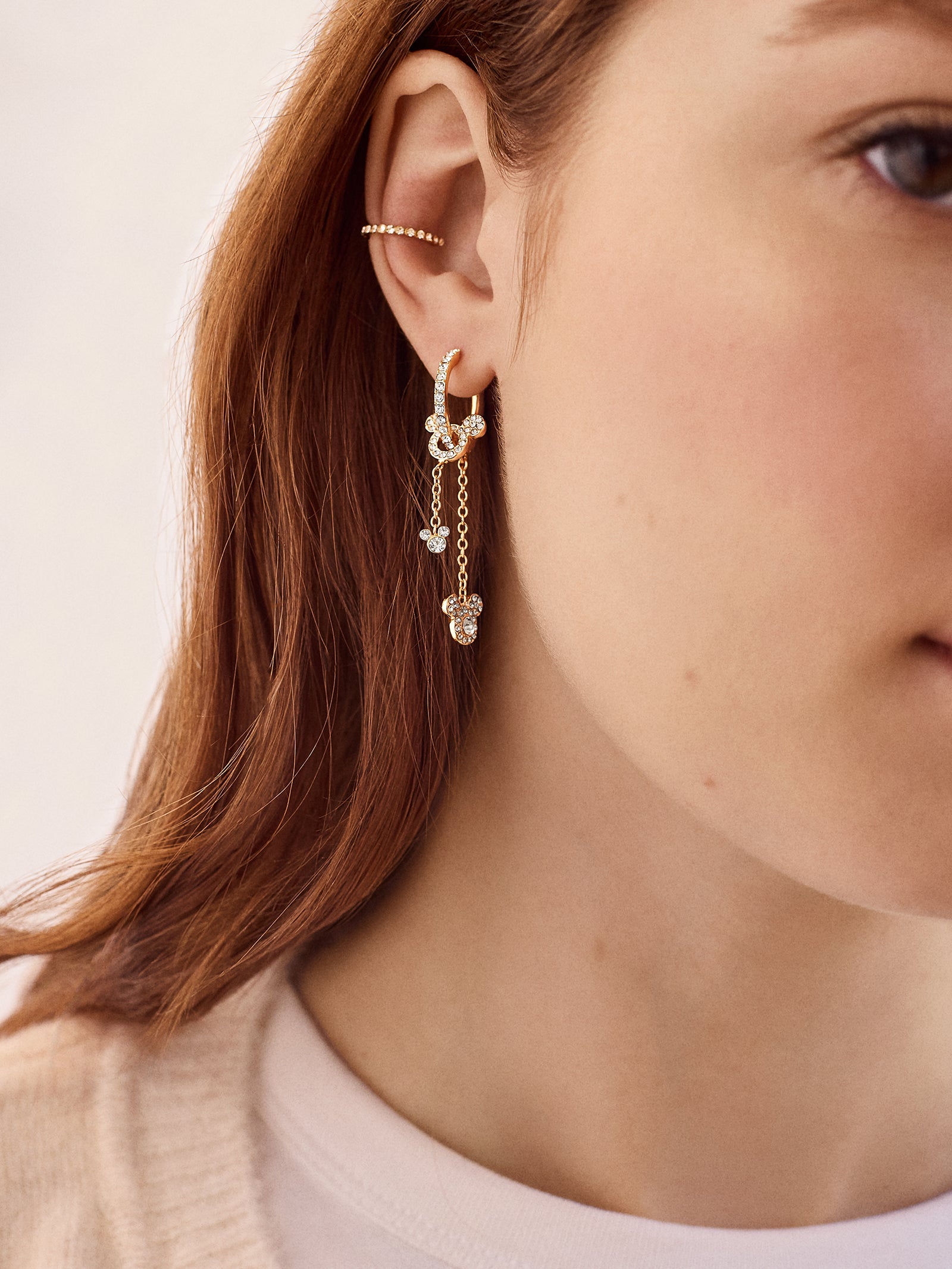 Disney Mickey Mouse?Drop Earrings - Gold/Pav?? - Image 2
