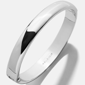Nadia Classic Hinge Bangle - Classic Thick Silver