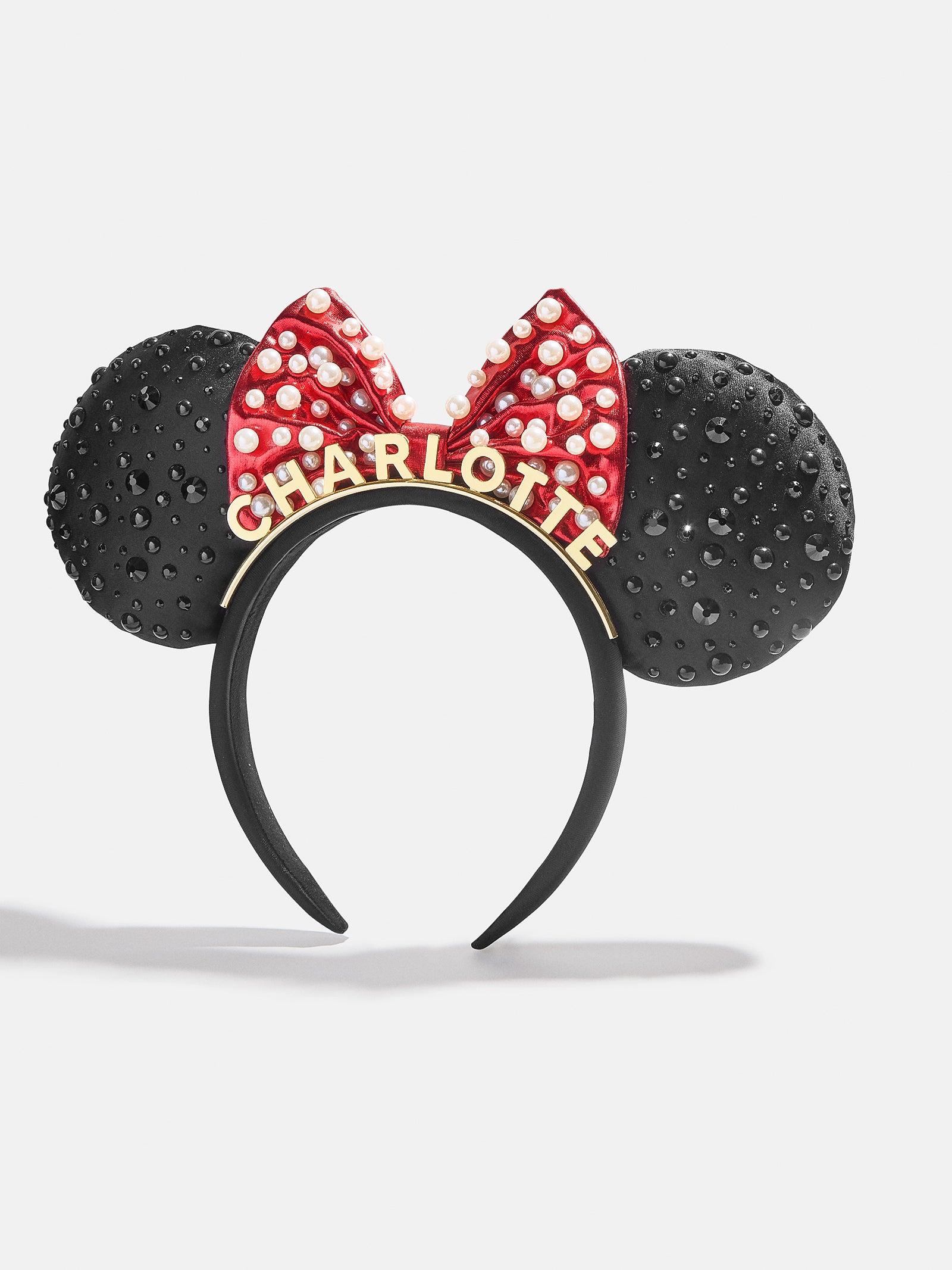 Disney Minnie Mouse Custom Ears Headband - Custom Black/Red Minnie Mouse Ears - Image 4