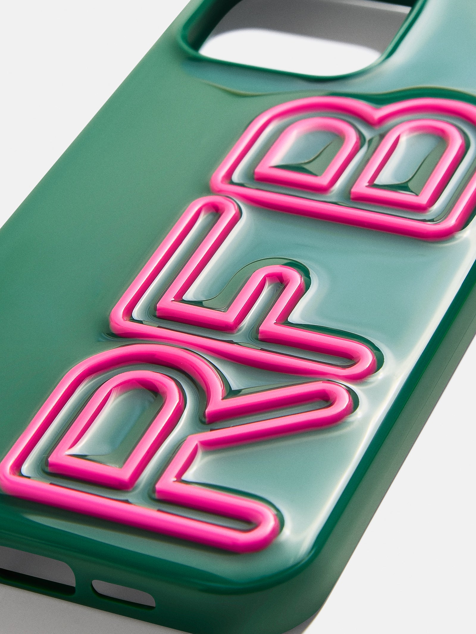 Fine Line Custom IPhone Case - Green/Hot Pink - Image 2