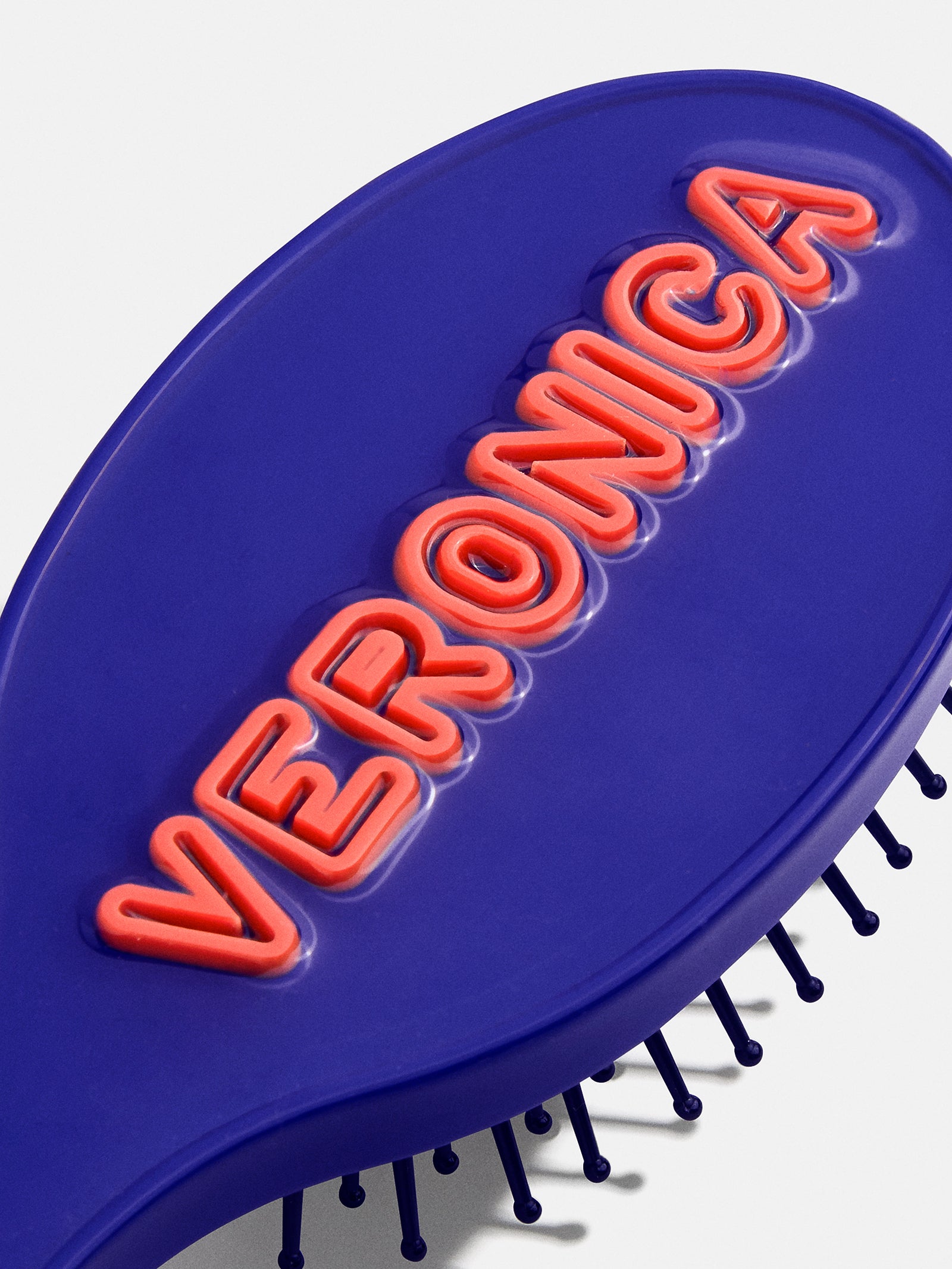 Mini Fine Line Custom Hair Brush - Navy/Red - Image 3