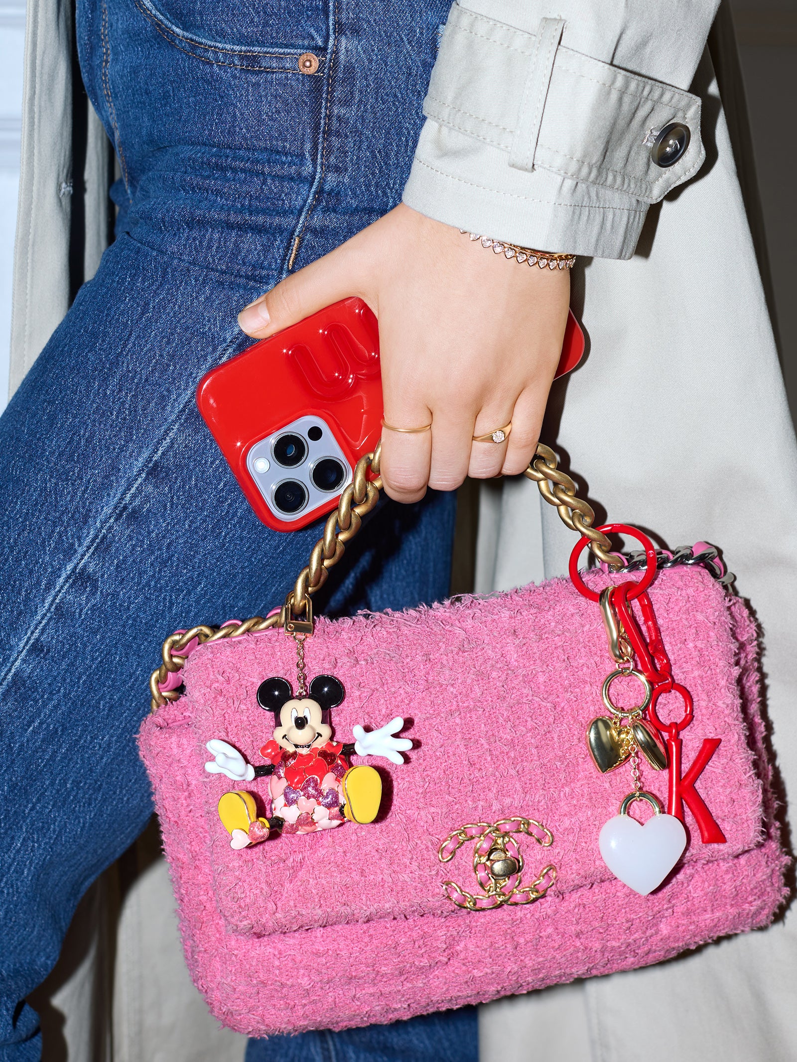 Disney Valentine's Day Bag Charm - Mickey Mouse - Image 2