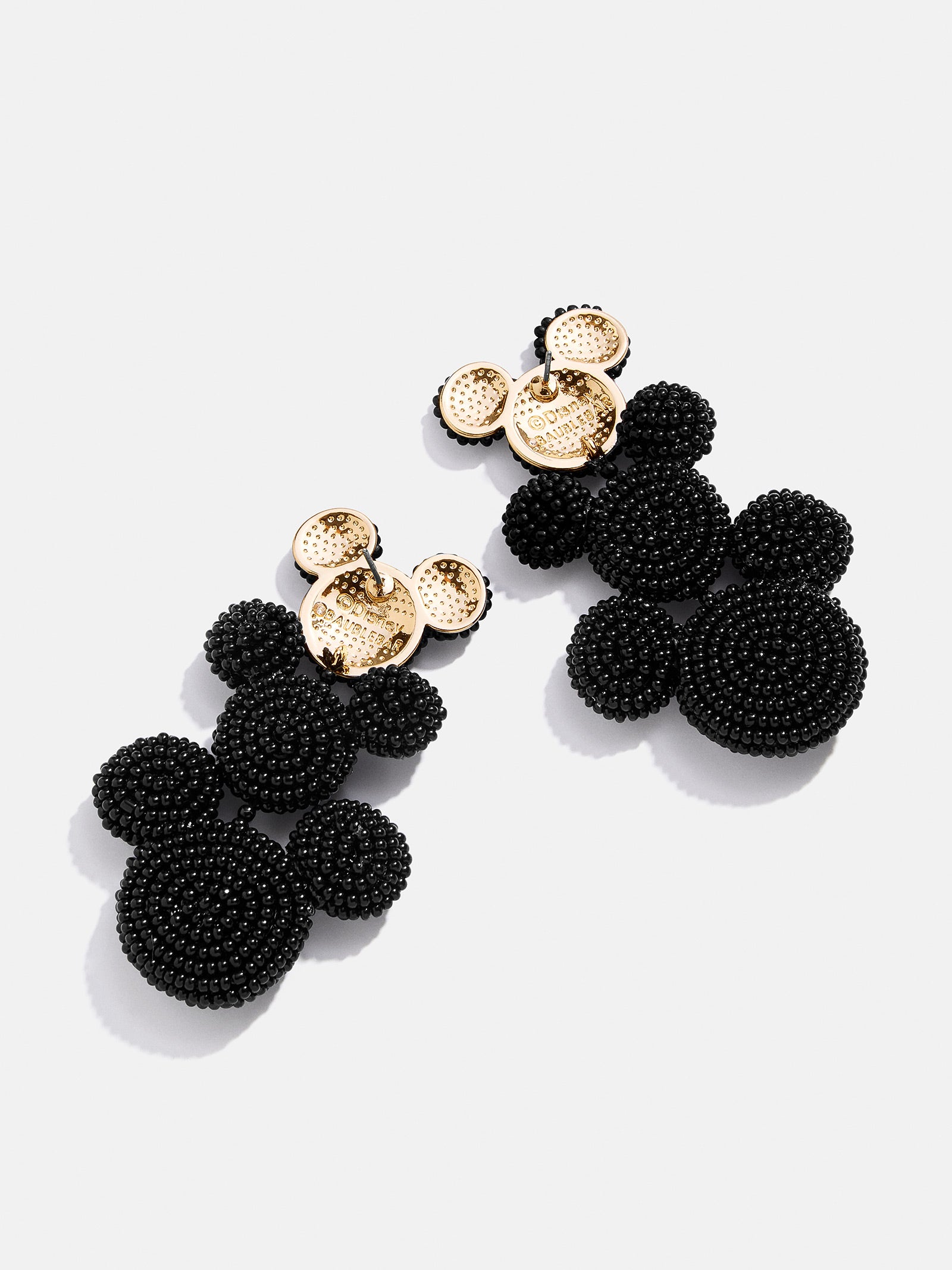 Disney Mickey Mouse Beaded Statement Earrings - Black - Image 3