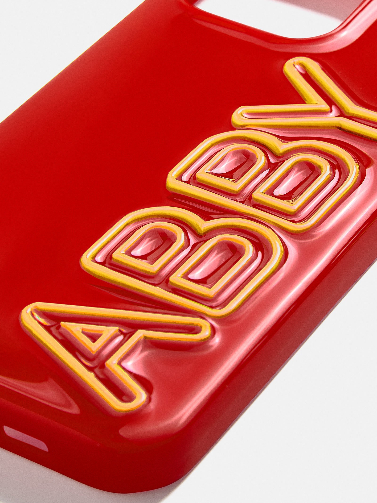Fine Line Custom Phone Case - Bright Red/Yellow - Image 2
