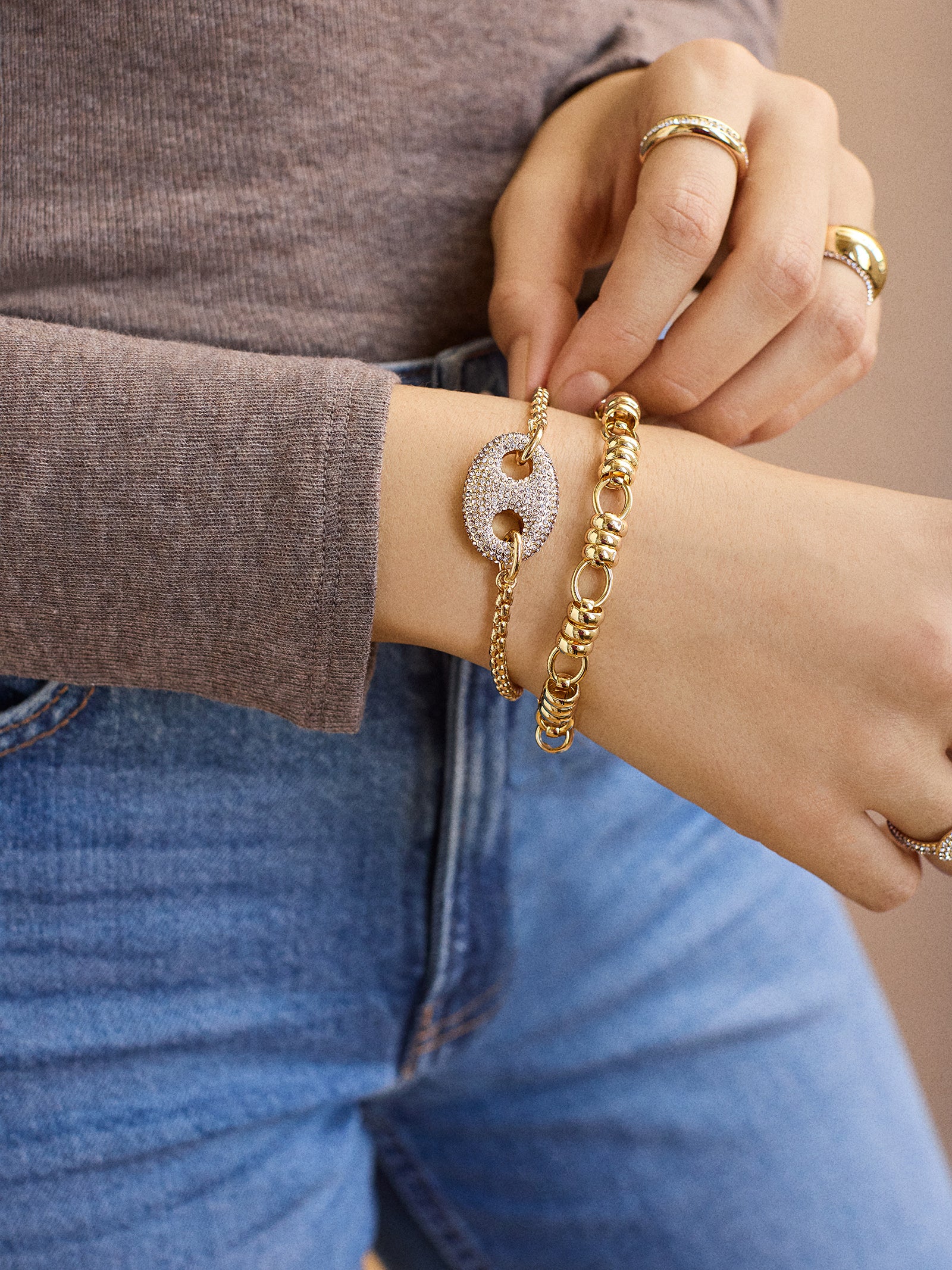 Peyton Reversible Bracelet - Gold/Pav?? - Image 2