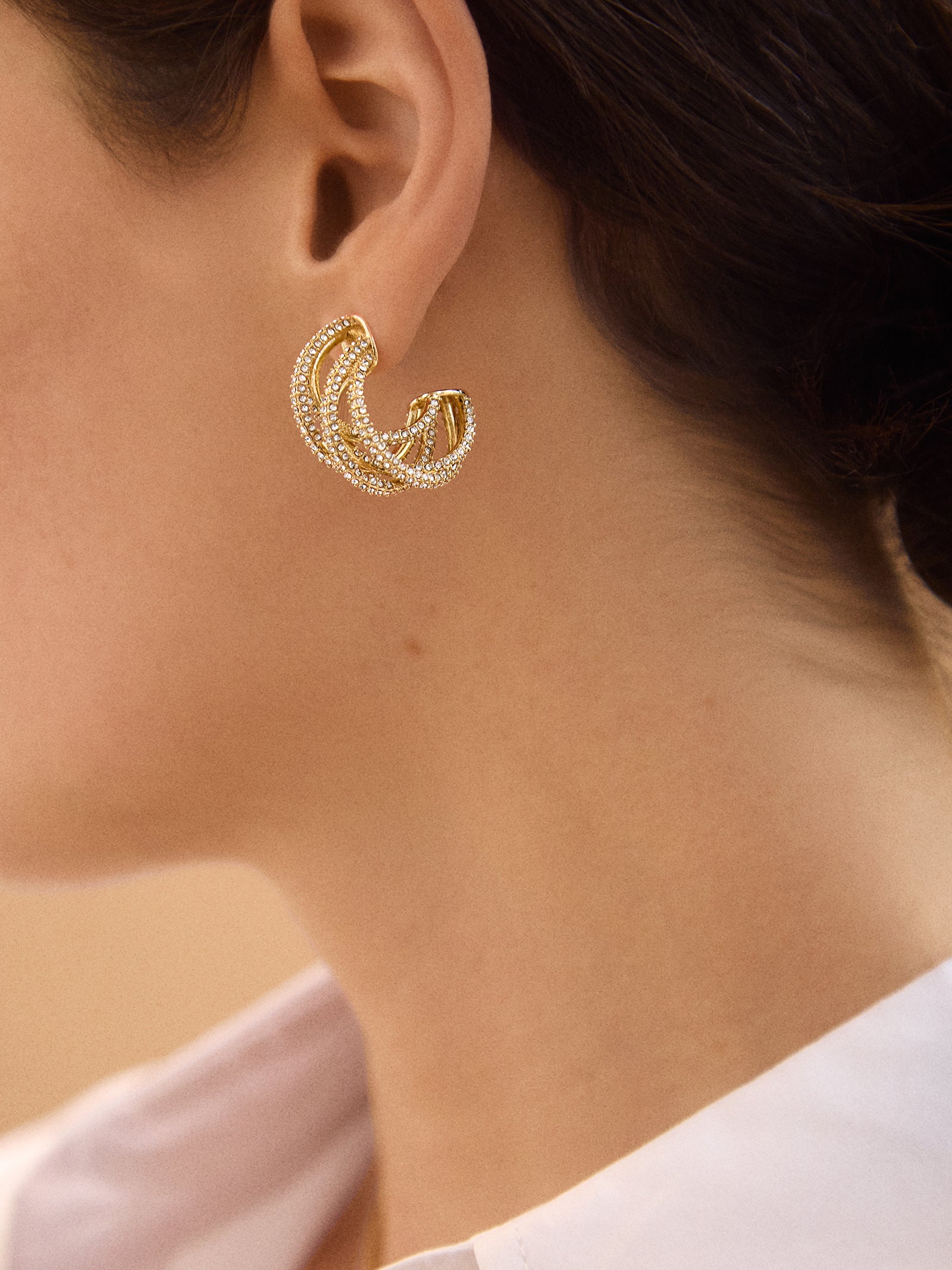 Addison Earrings - Gold/Pav?? - Image 2