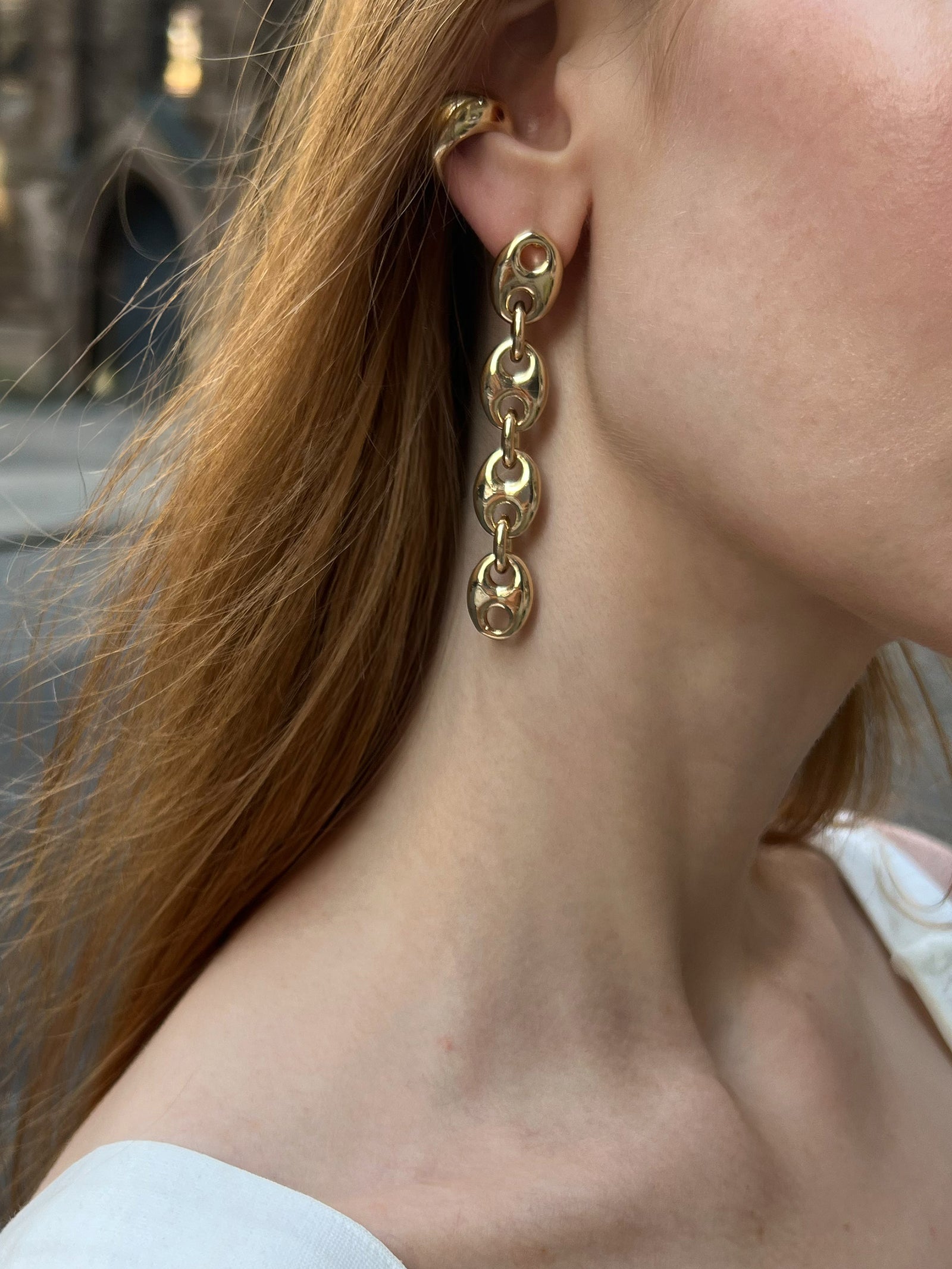 Thalia Drop Earrings - Gold - Image 2