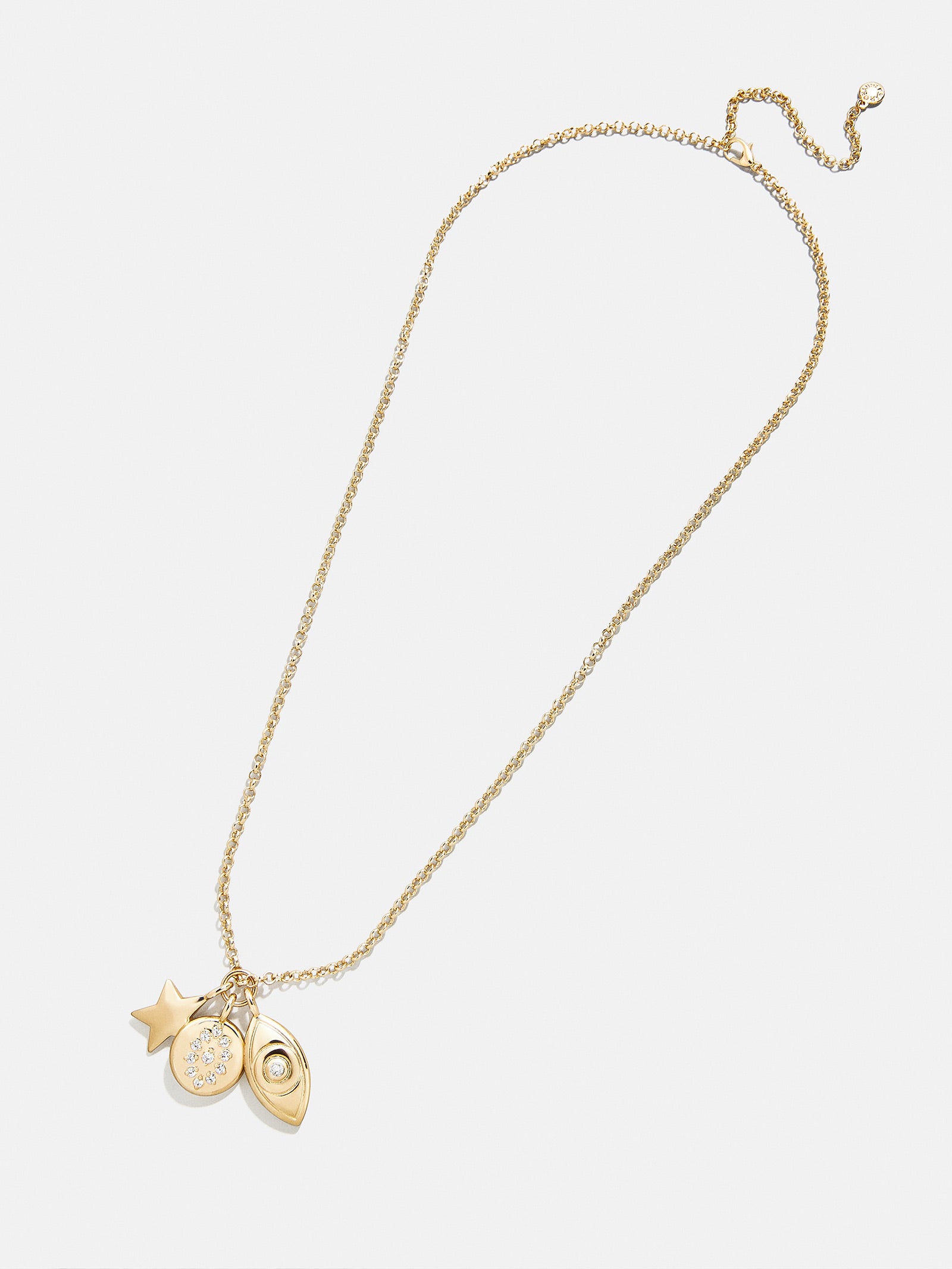 Evil Eye Cluster Charm Necklace - Evil Eye - Image 3