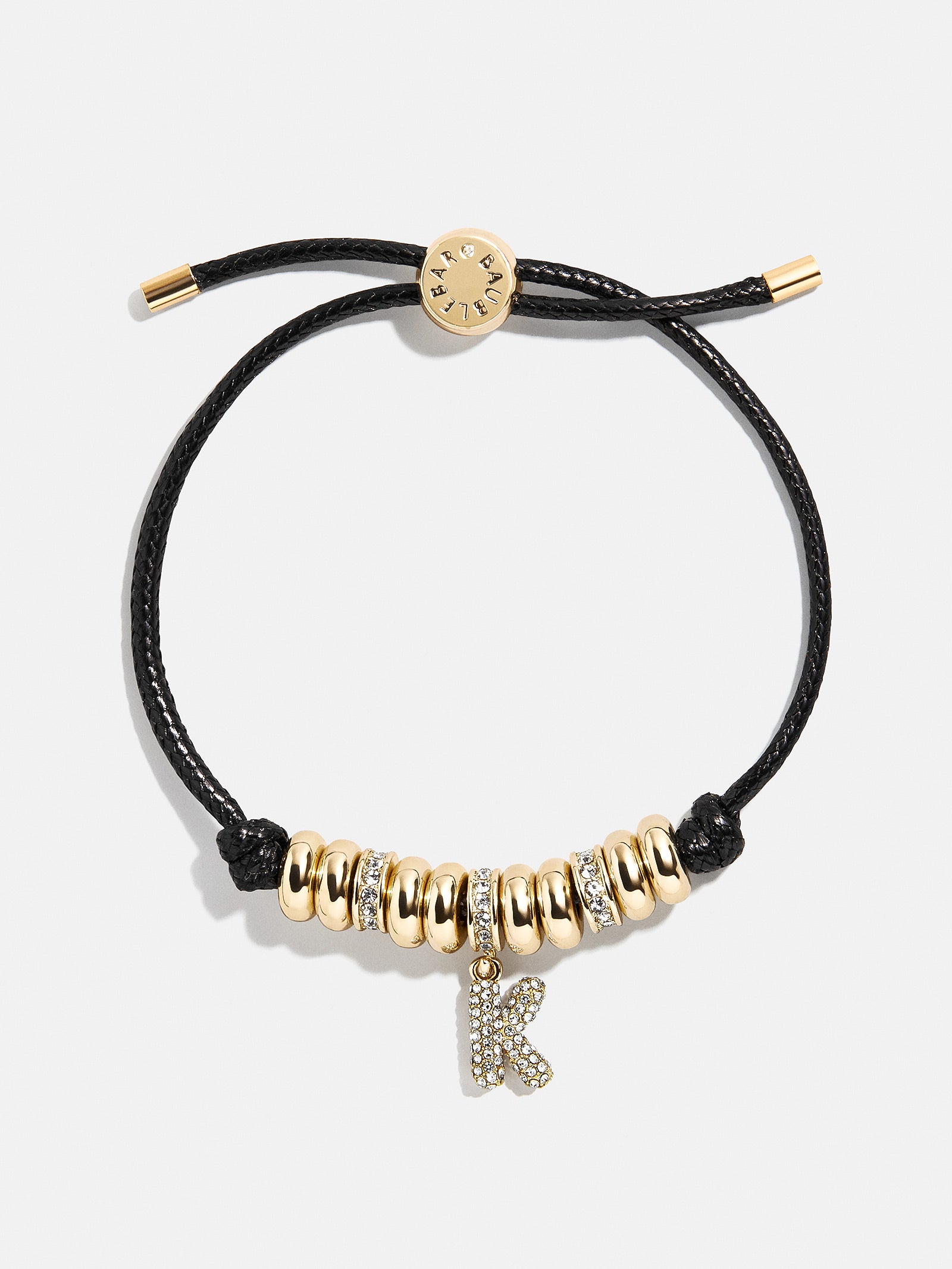 Natisha Initial Pull-Tie Bracelet - Gold/Black - Image 13