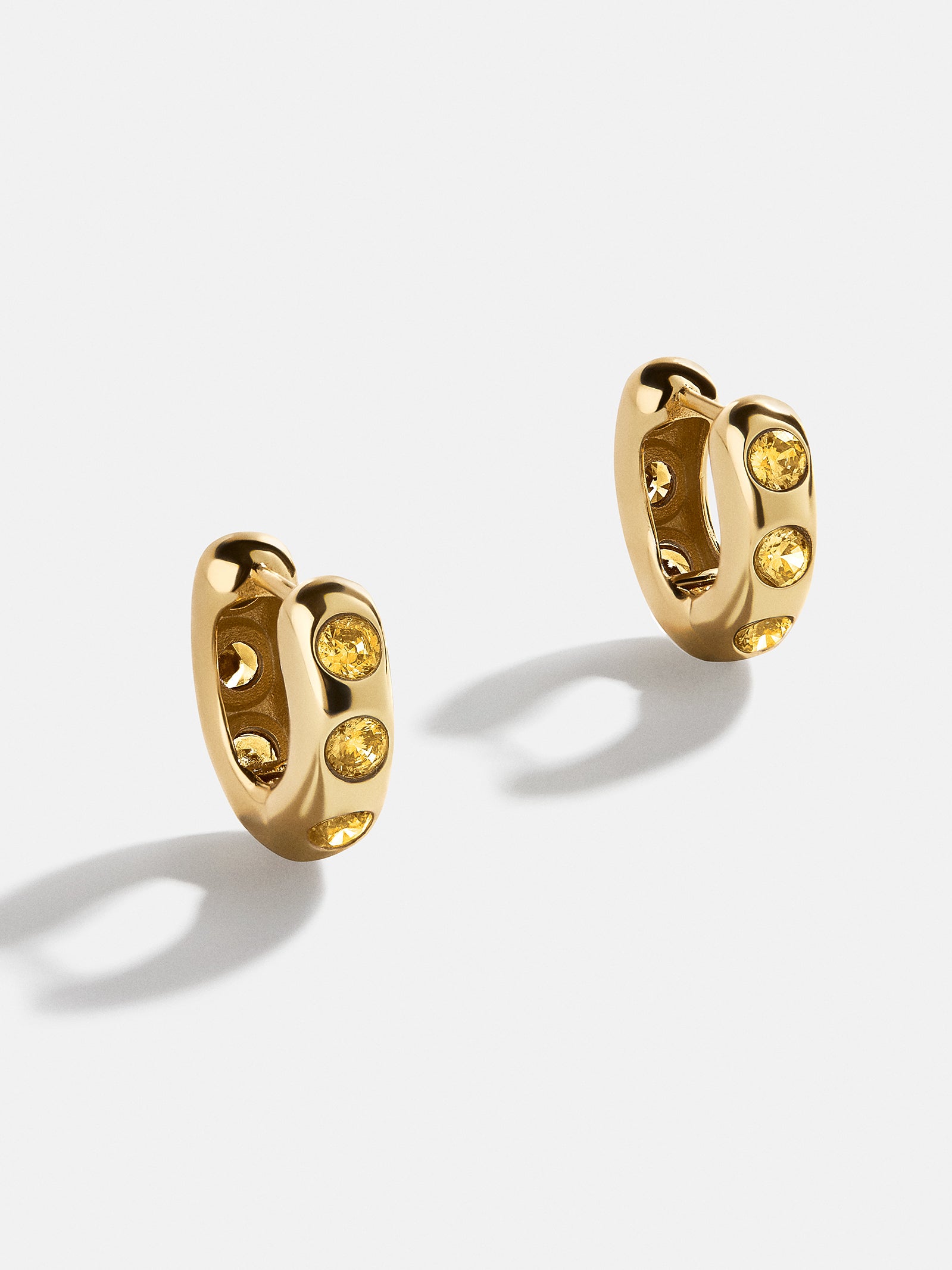 Sydney 18K Gold Birthstone Earrings - Topaz