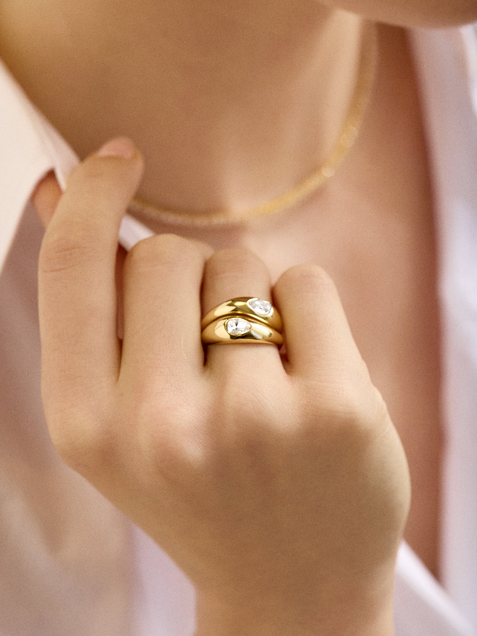 Vanessa Ring Set - Gold/Pav?? - Image 2