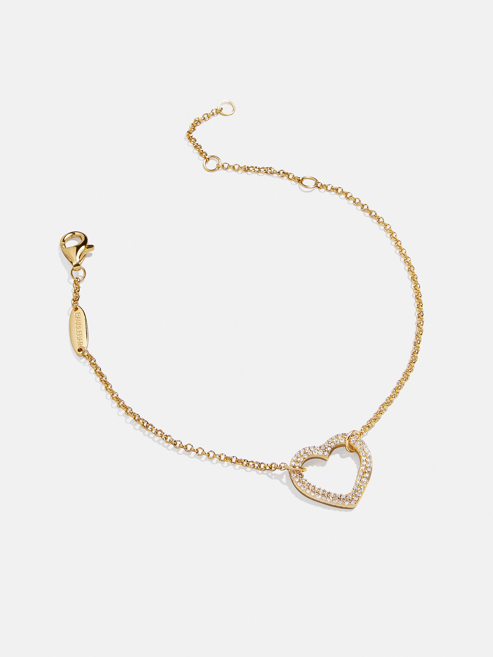Sabrina 18K Gold Motif Bracelet - Heart - Image 3