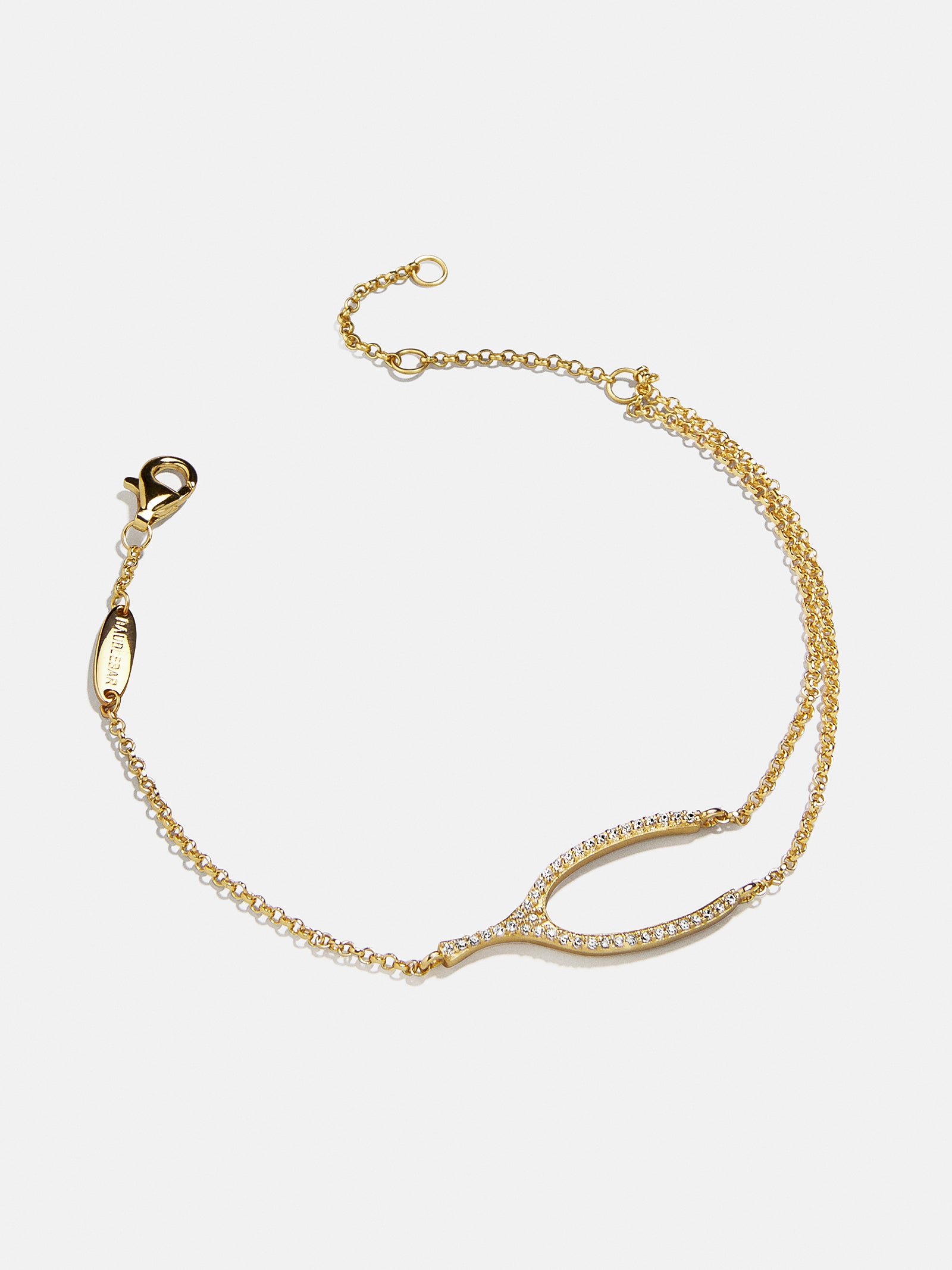 Sabrina 18K Gold Motif Bracelet - Wishbone - Image 3