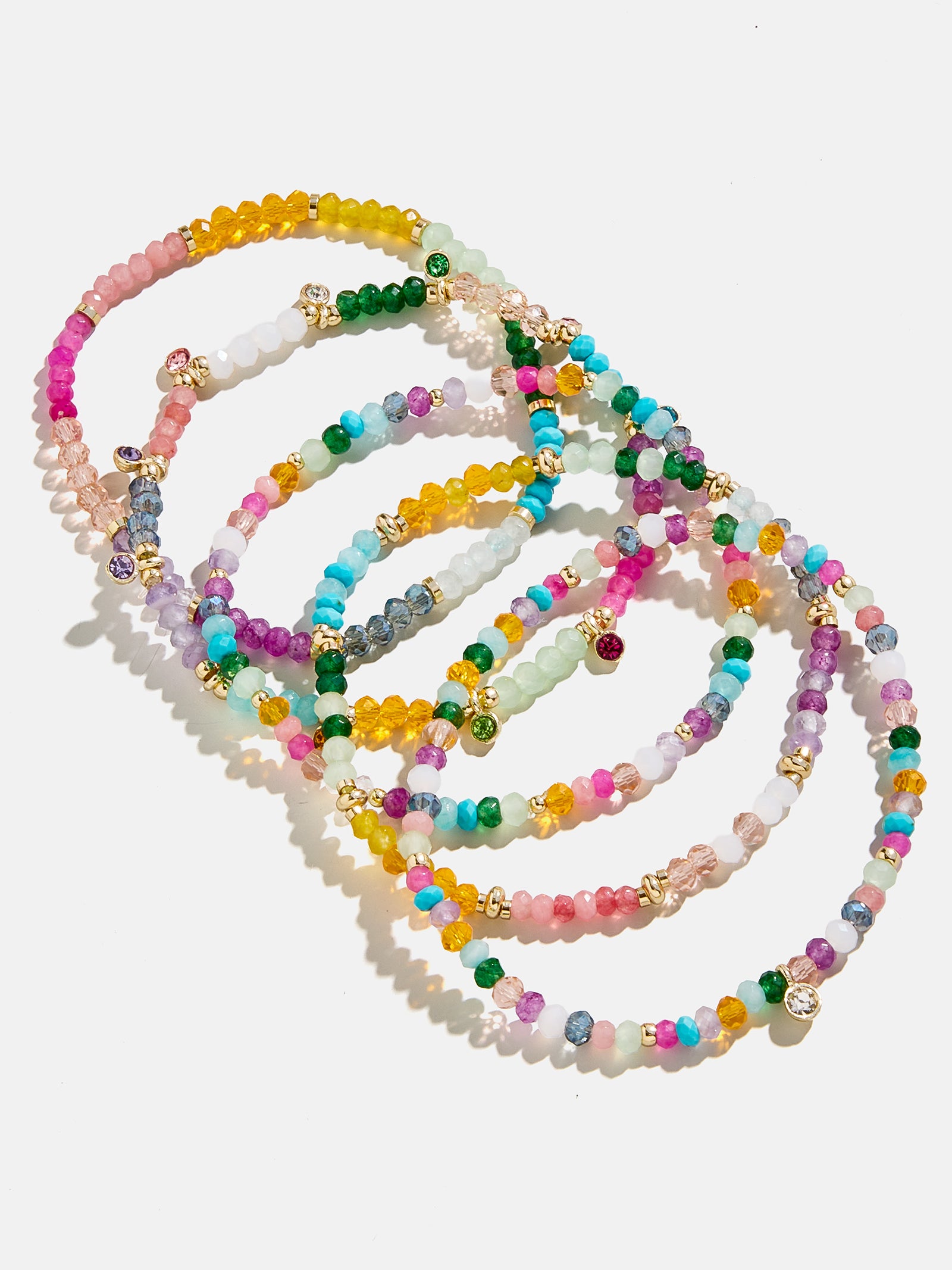 Indya Semi-Precious Layered Bracelet Set - Multi - Image 5