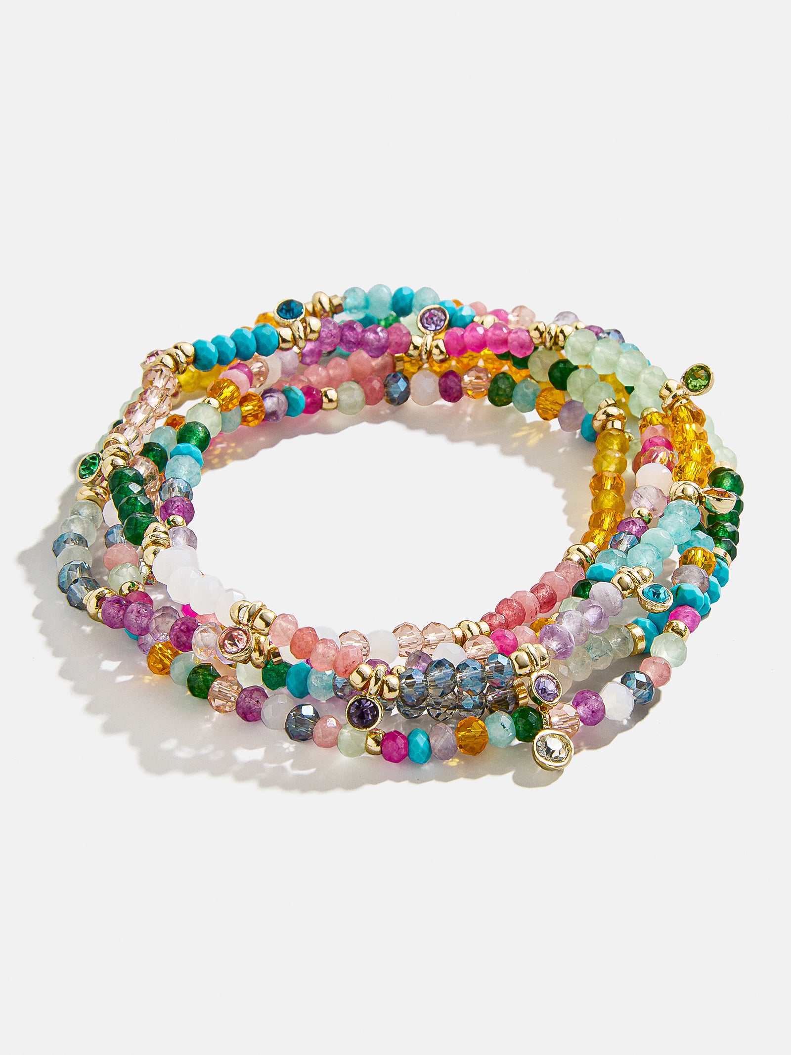 Indya Semi-Precious Layered Bracelet Set - Multi - Image 4