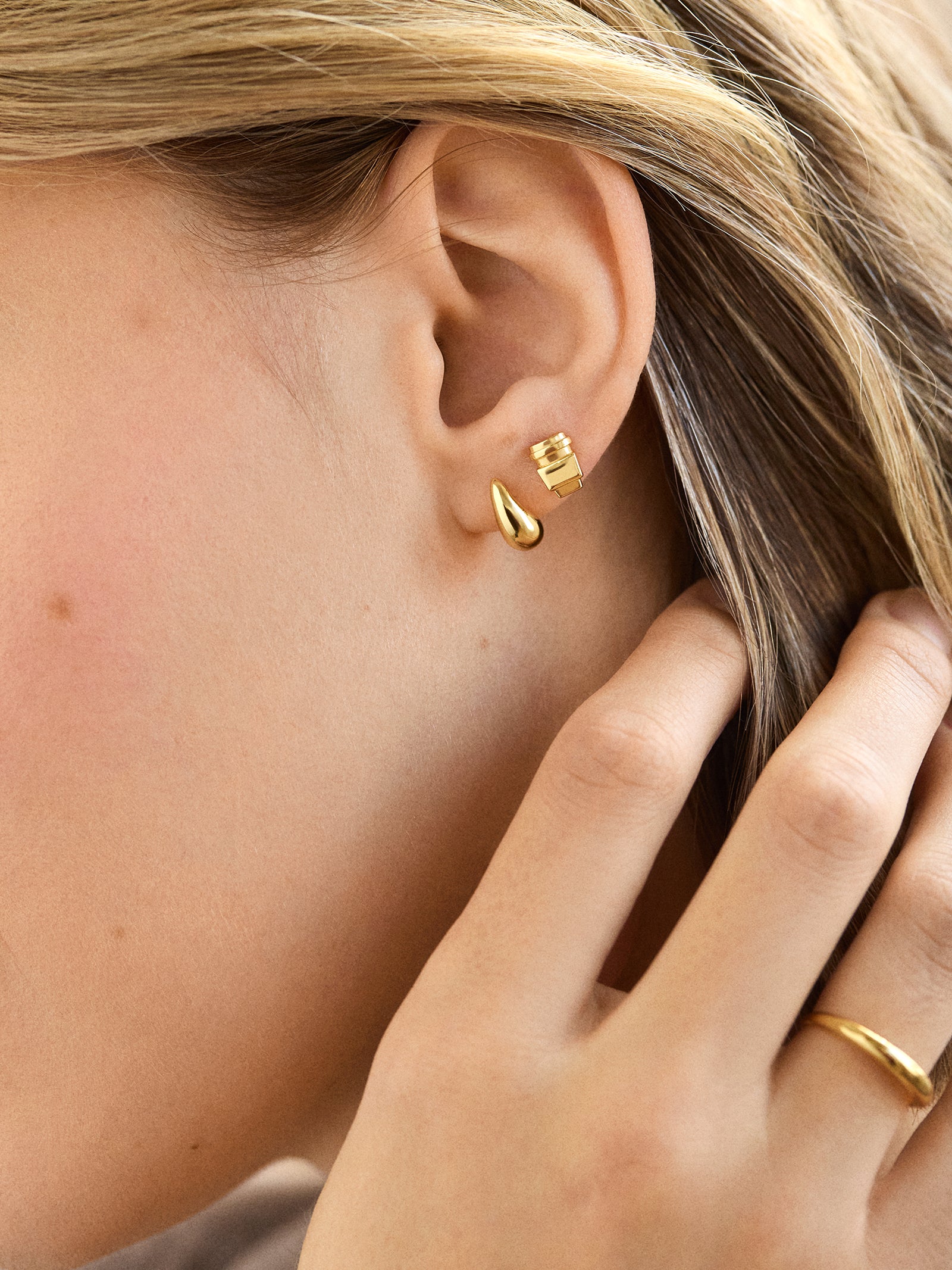 18K Gold Just For Fun Earrings - Coffee - Image 2