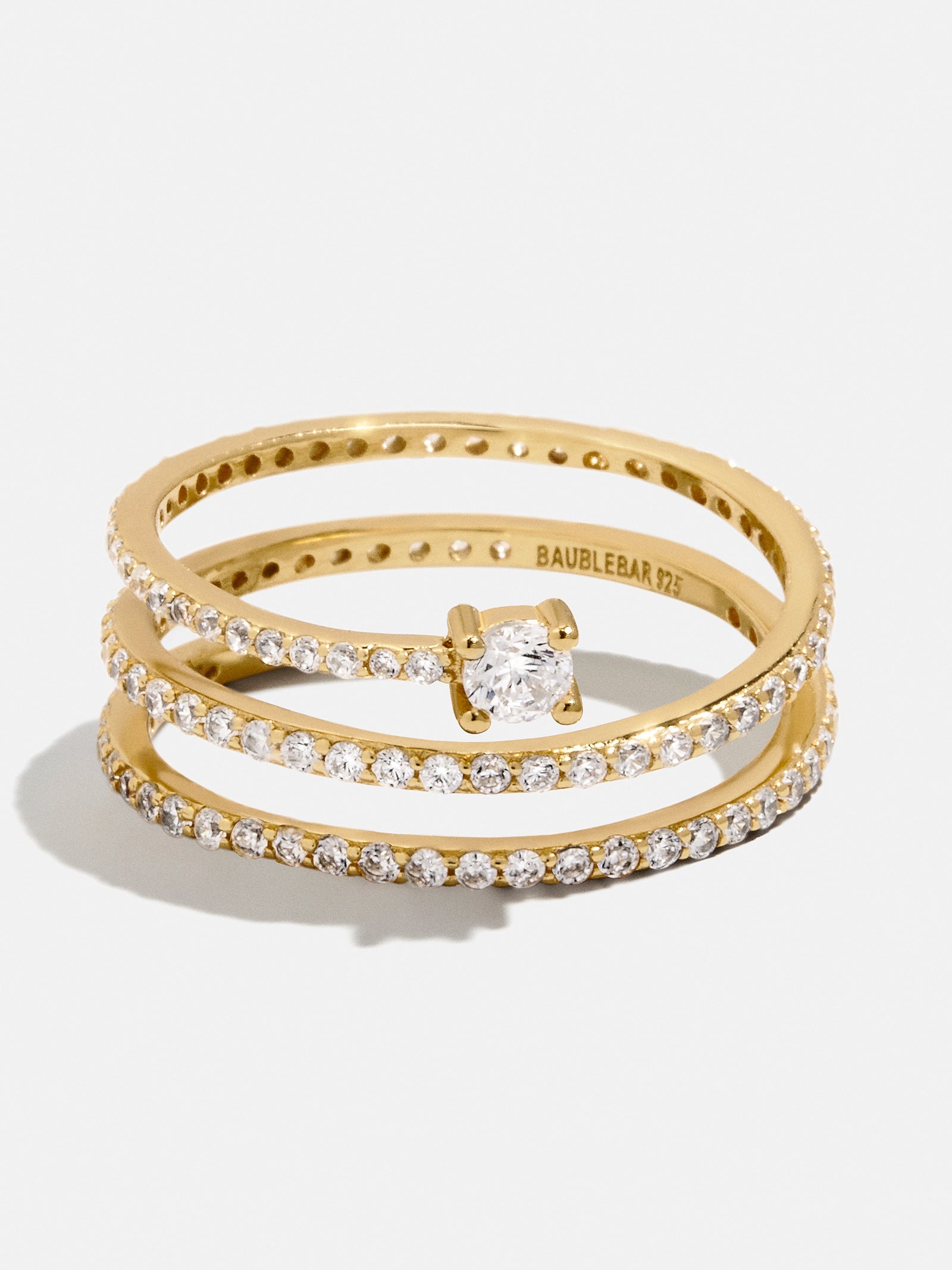 18K Gold Celine Ring - Gold/Pav??