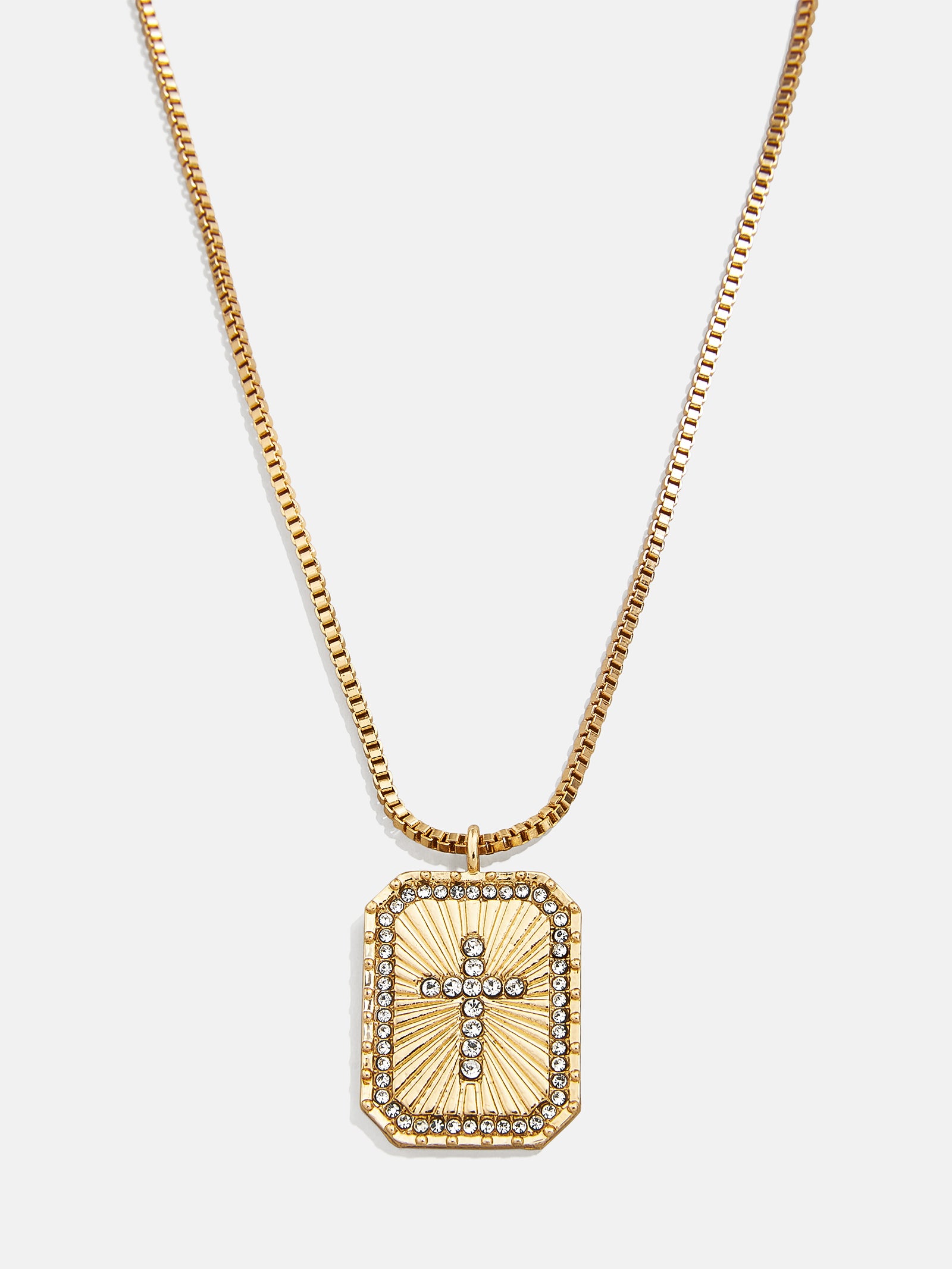 Grace Cross Pendant Necklace - Gold/Pav??