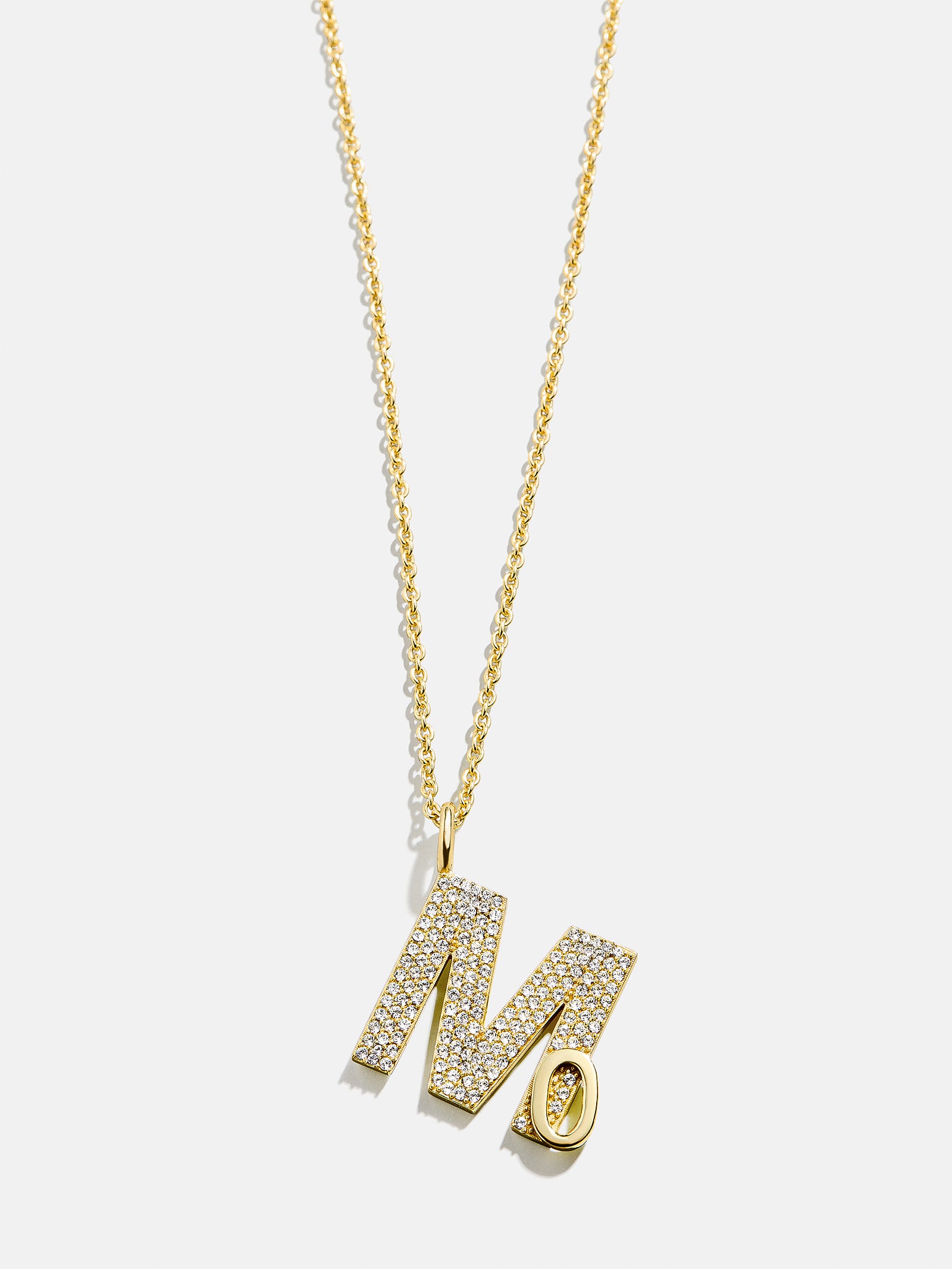 Pav?? Double Initial Custom Necklace - Gold/Pav?? - Image 3