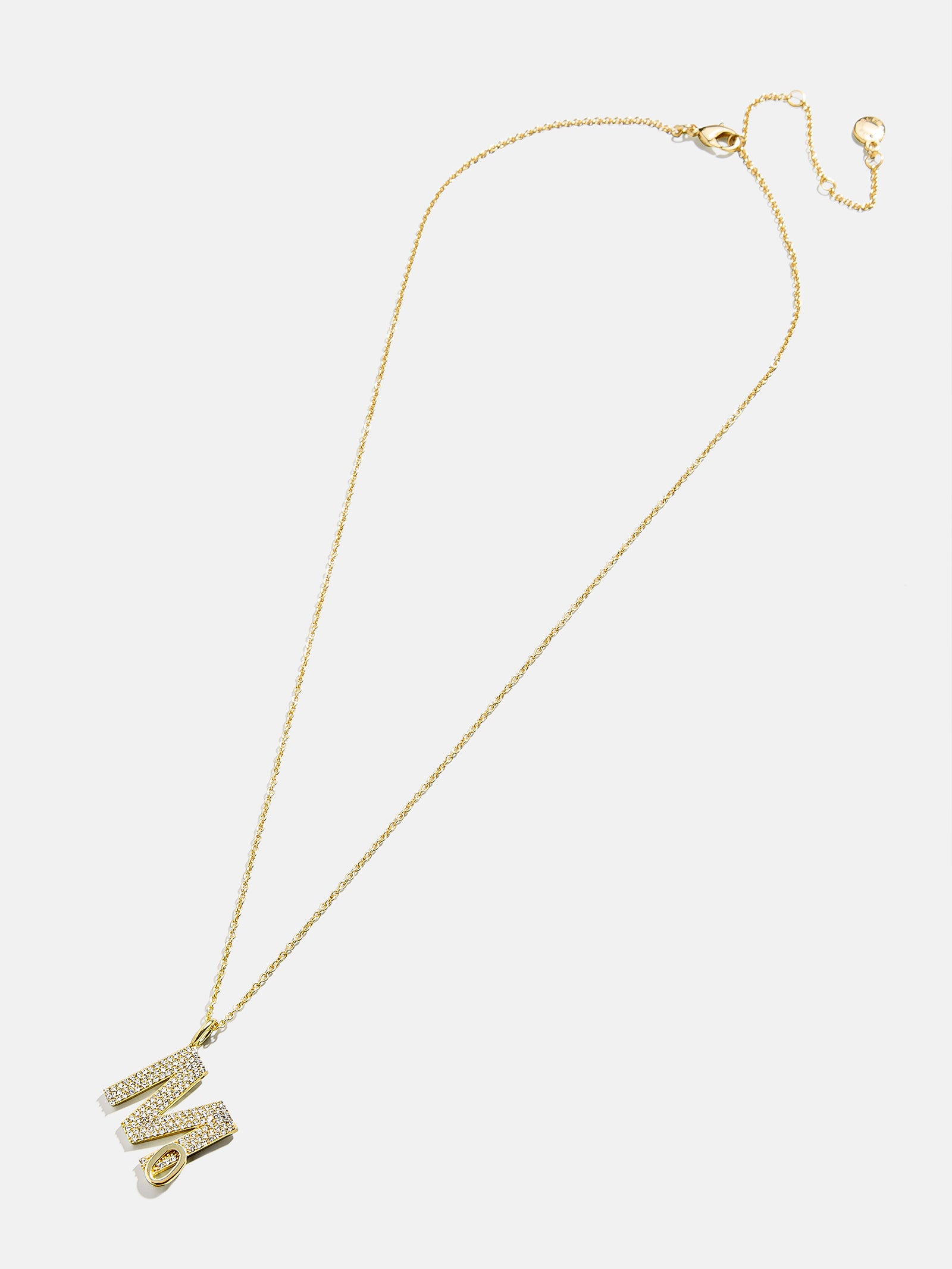 Pav?? Double Initial Custom Necklace - Gold/Pav?? - Image 4
