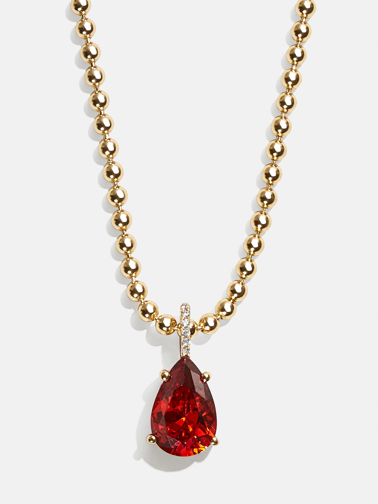Esther 18K Gold Birthstone Necklace - Garnet