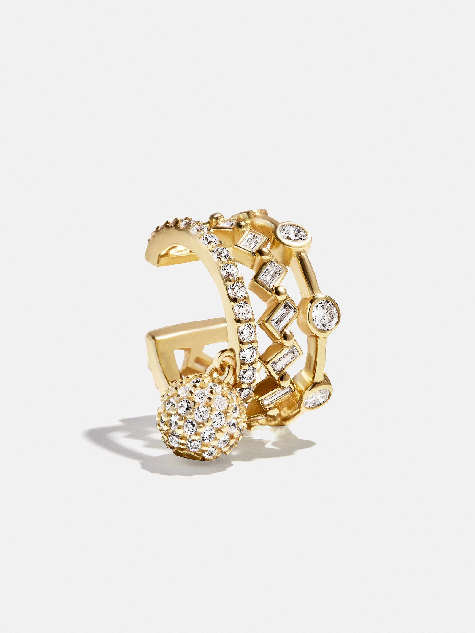 Simone 18K Gold Ear Cuff - Gold/Pav??