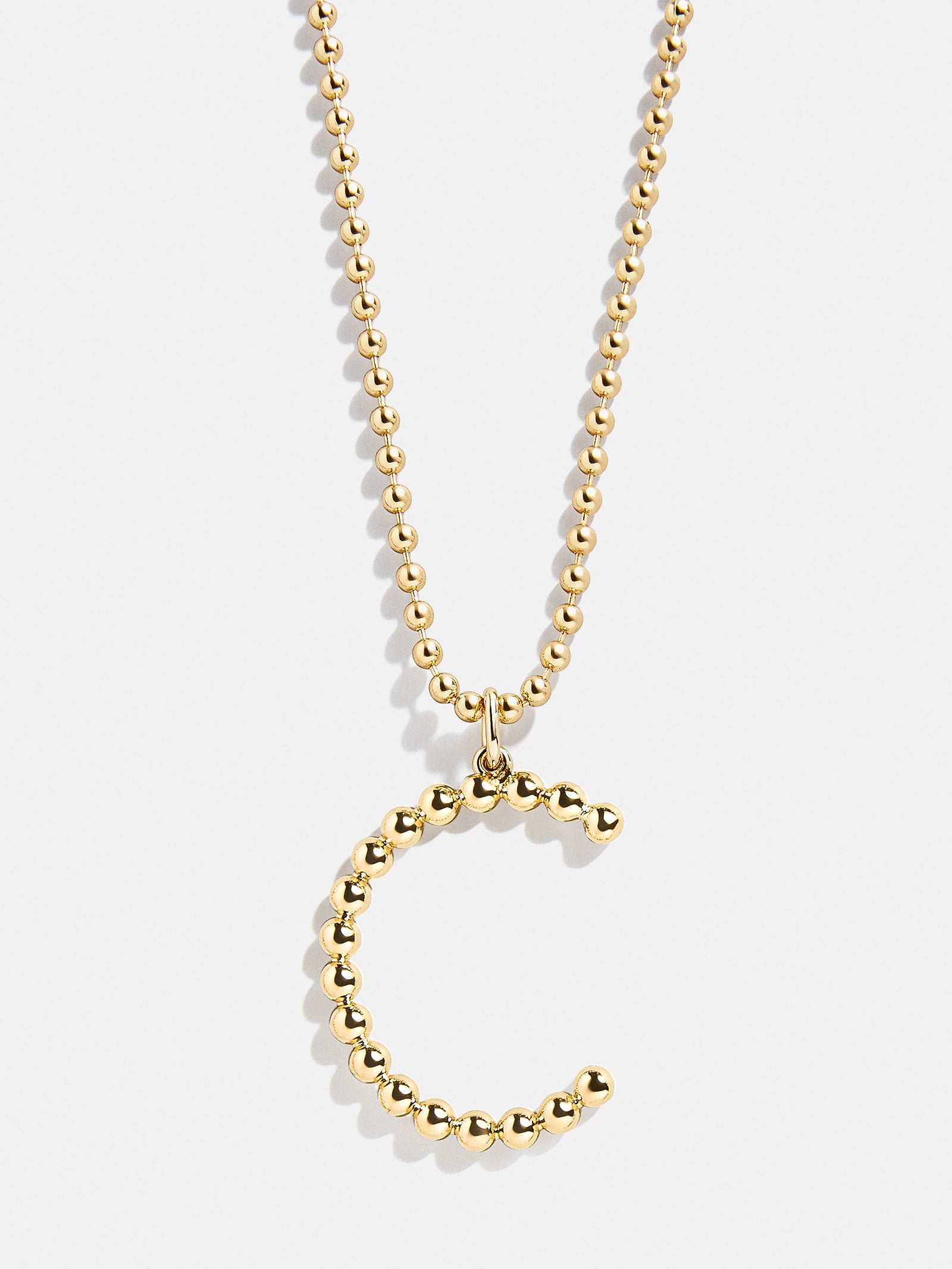 Oversized Initial Pisa Necklace - Gold - Image 5