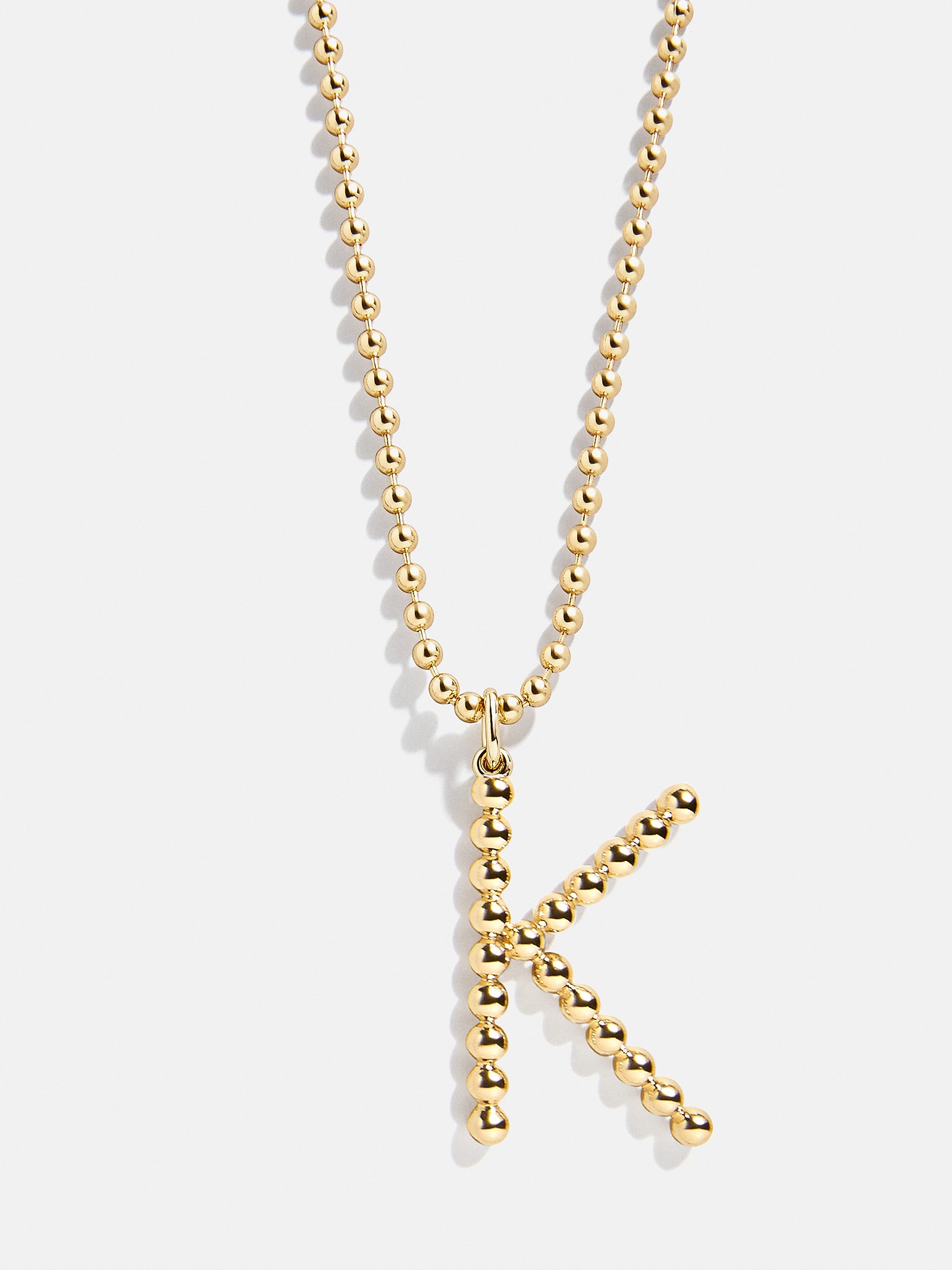 Oversized Initial Pisa Necklace - Gold - Image 13