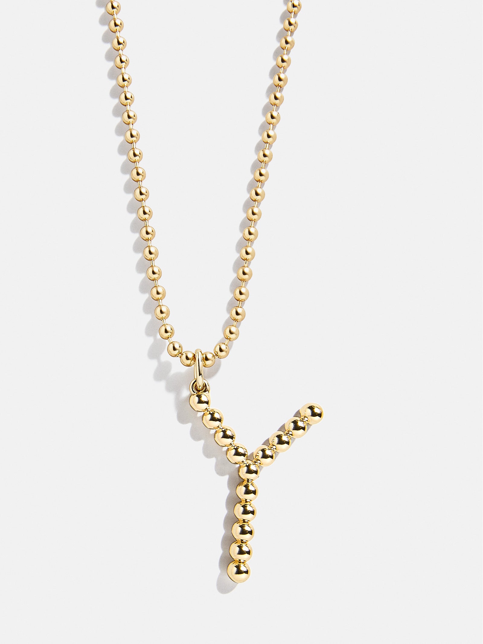 Oversized Initial Pisa Necklace - Gold - Image 27
