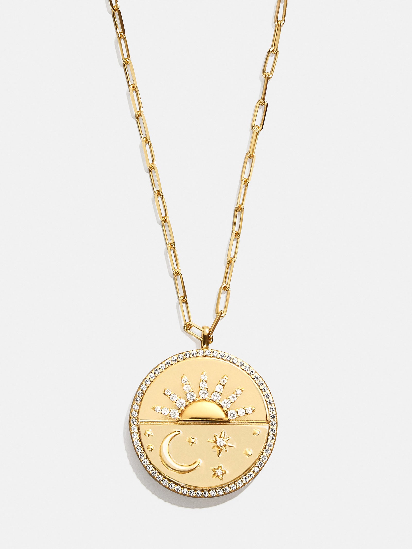 18K Gold Celestial Reversible Pendant Necklace - Black - Image 5